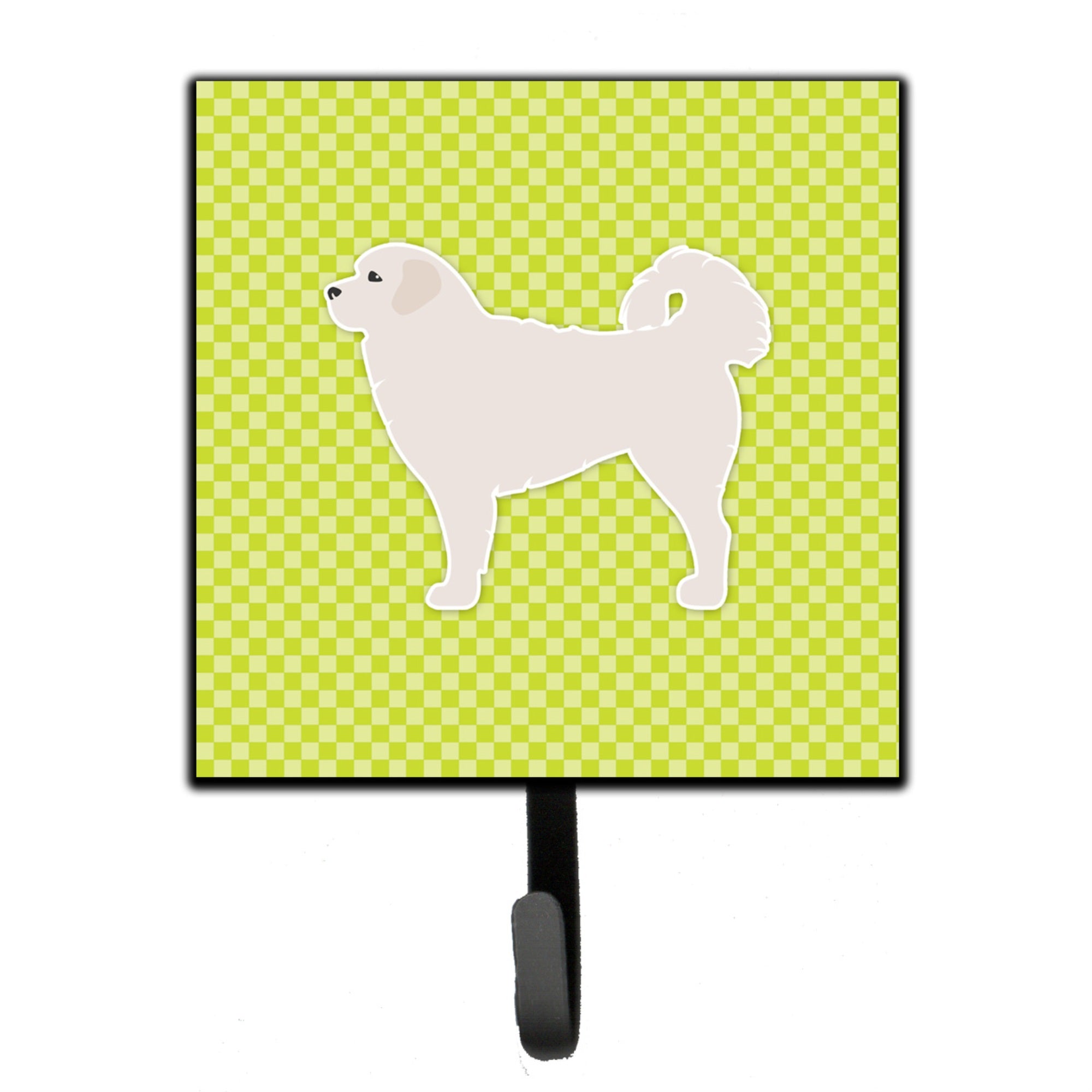 Caroline'S Treasures Polish Tatra Sheepdog Checkerboard Green Leash Or Key Holder Bb3827Sh4, Small, Multicolor