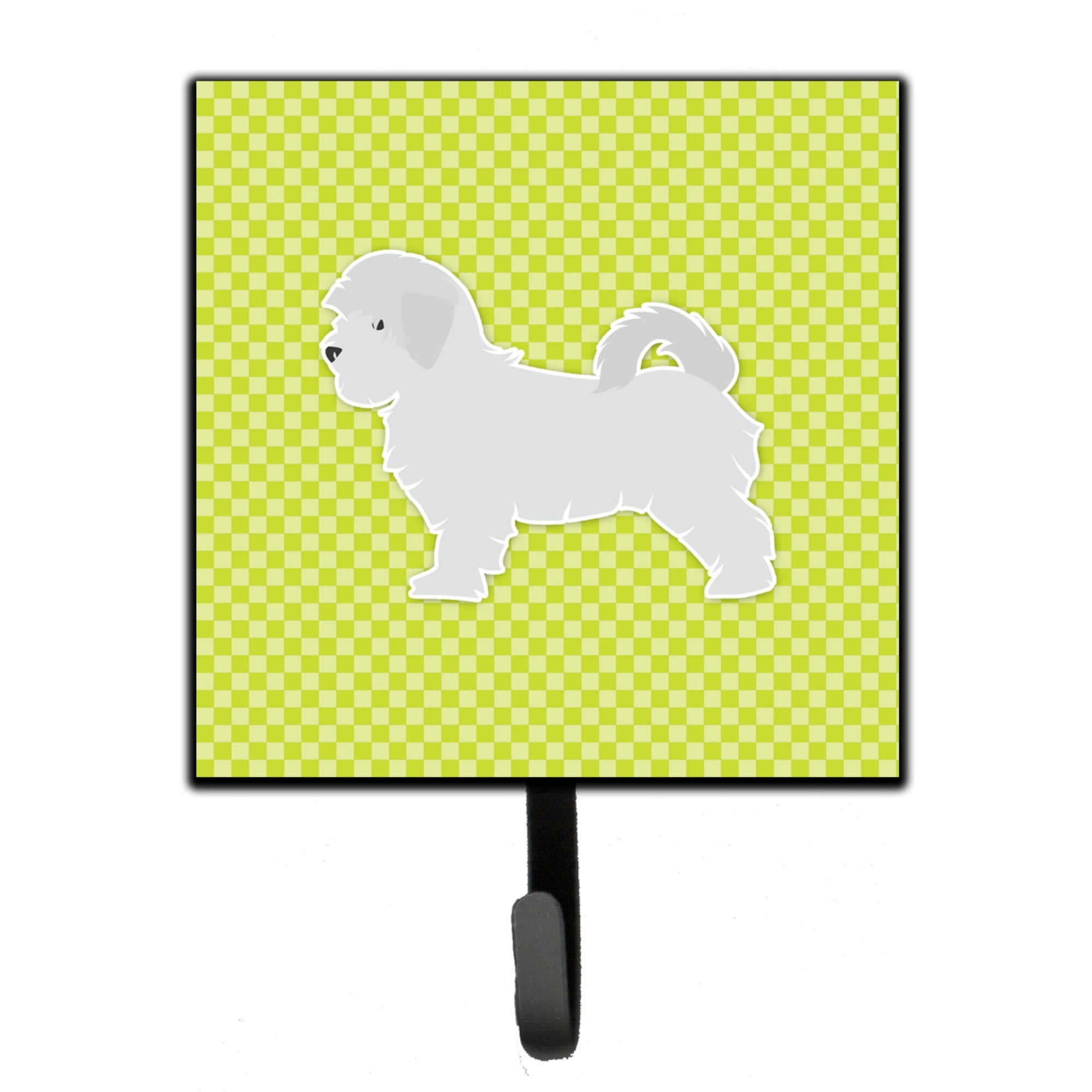 Caroline'S Treasures Maltese Checkerboard Green Leash Or Key Holder Bb3836Sh4, Small, Multicolor