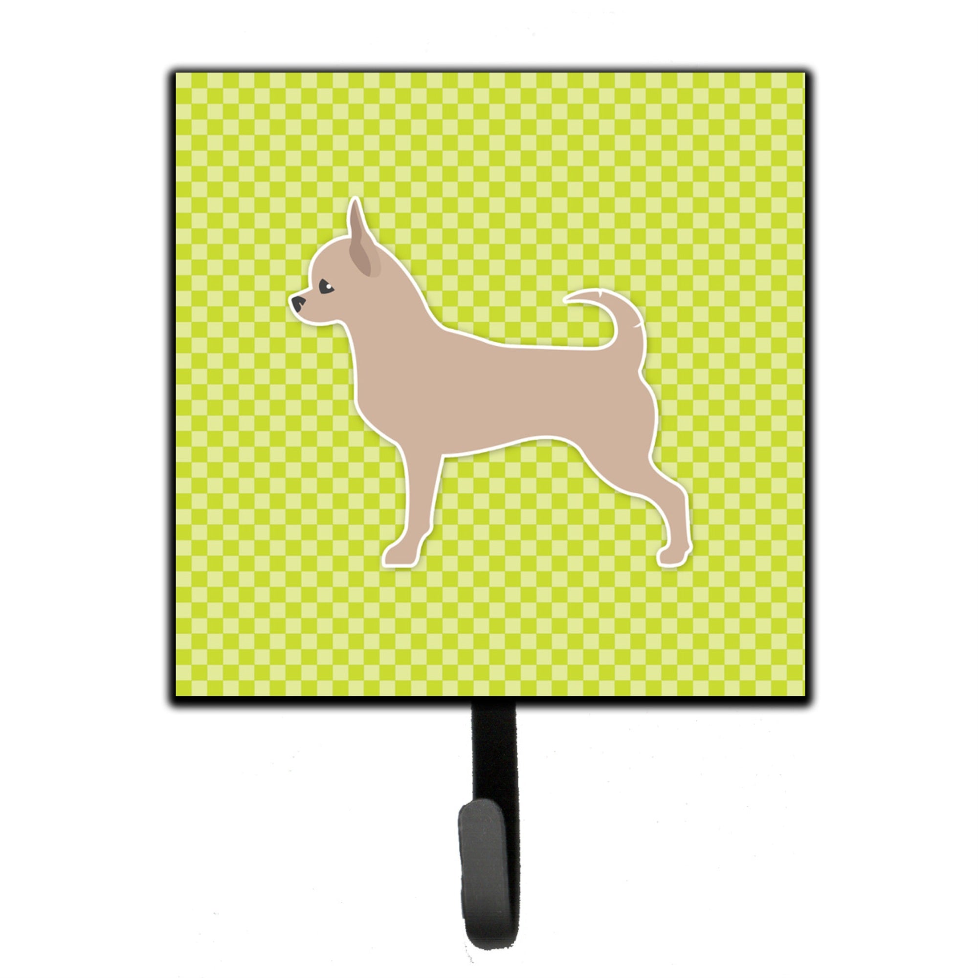 Caroline'S Treasures Chihuahua Checkerboard Green Leash Or Key Holder Bb3850Sh4, Small, Multicolor