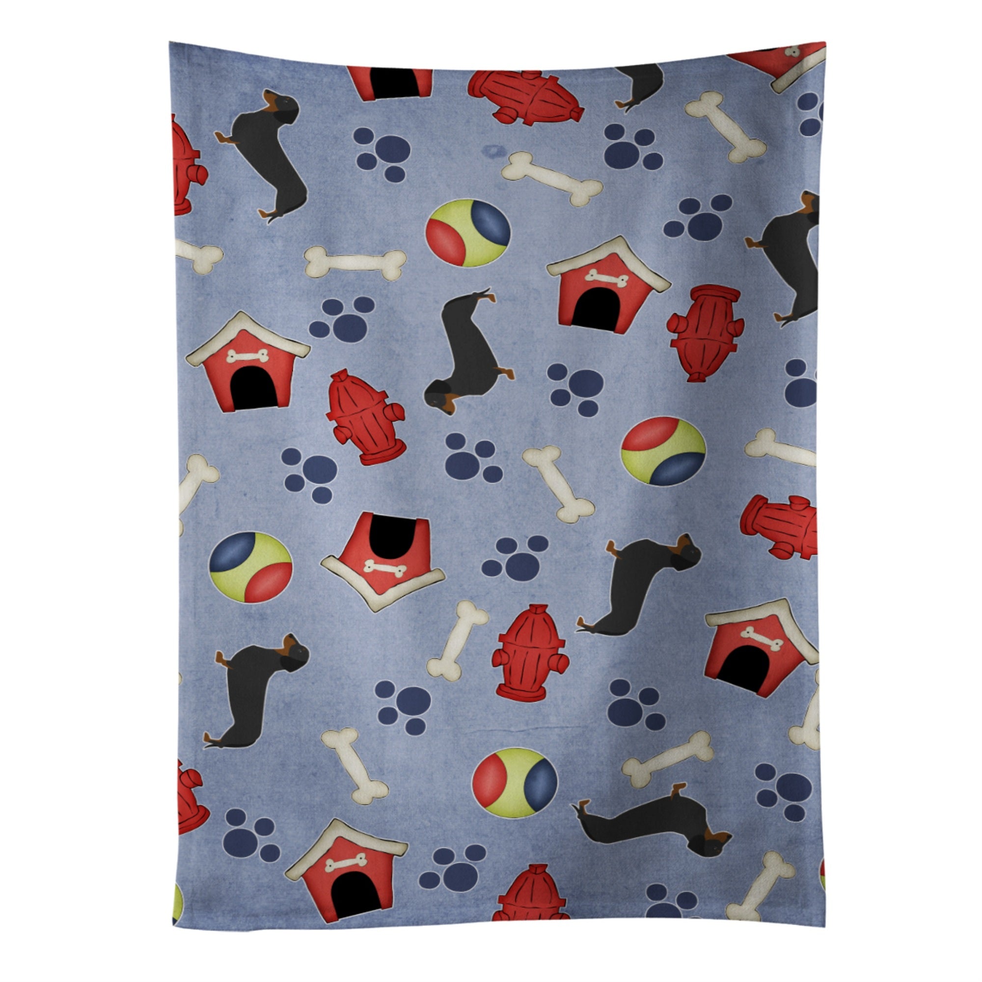 Caroline'S Treasures Bb3882Ktwl Dachshund Dog House Collection Kitchen Towel, 25 X 15, Multicolor