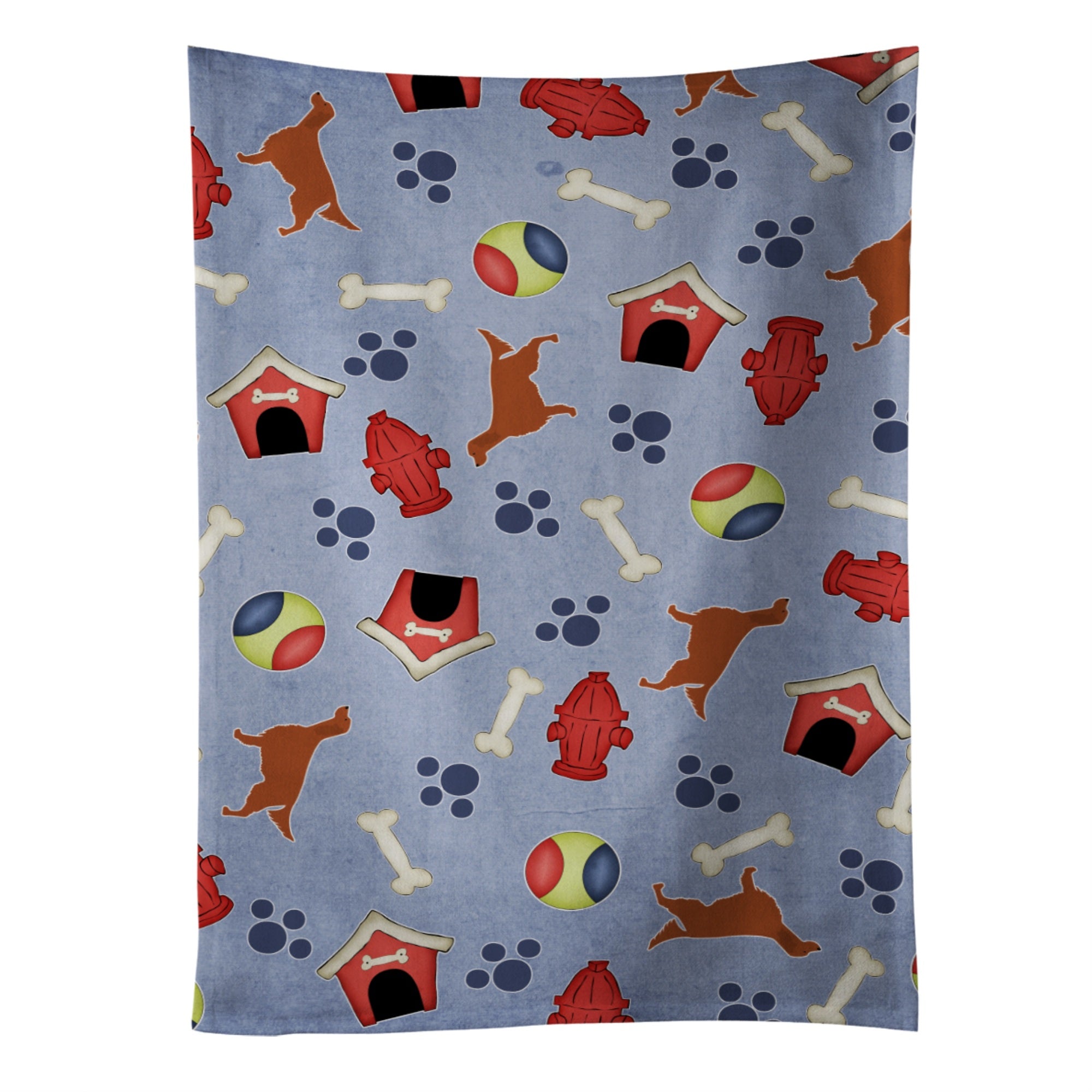 Caroline'S Treasures Bb3893Ktwl Irish Setter Dog House Collection Kitchen Towel, 25 X 15, Multicolor