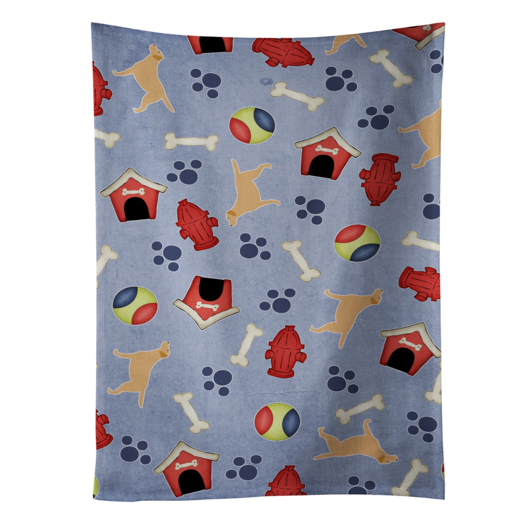 Caroline'S Treasures Bb3897Ktwl Yellow Labrador Retriever Kitchen Towel, 25 X 15, Multicolor