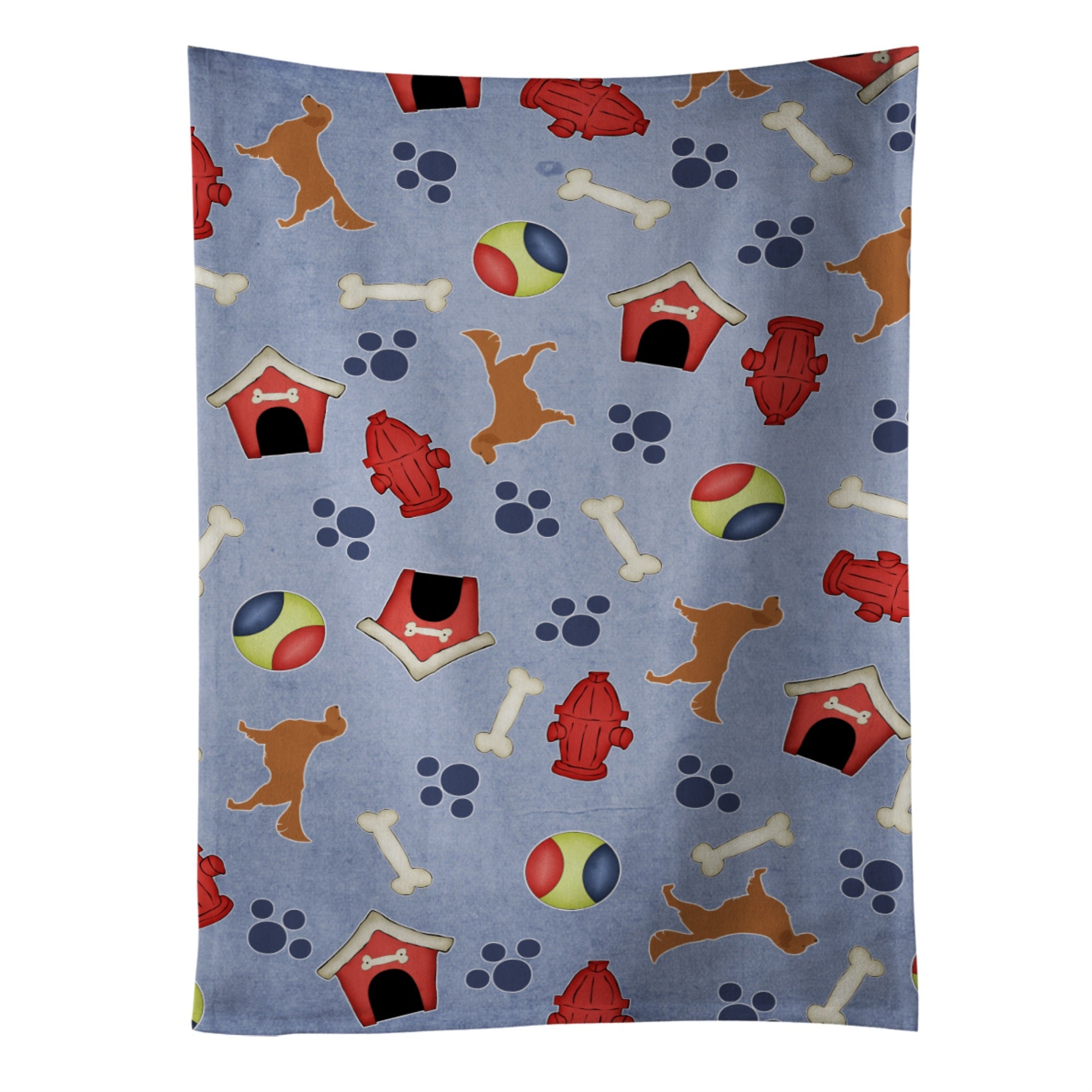 Caroline'S Treasures Bb3904Ktwl Golden Retriever Dog House Kitchen Towel, 25 X 15, Multicolor