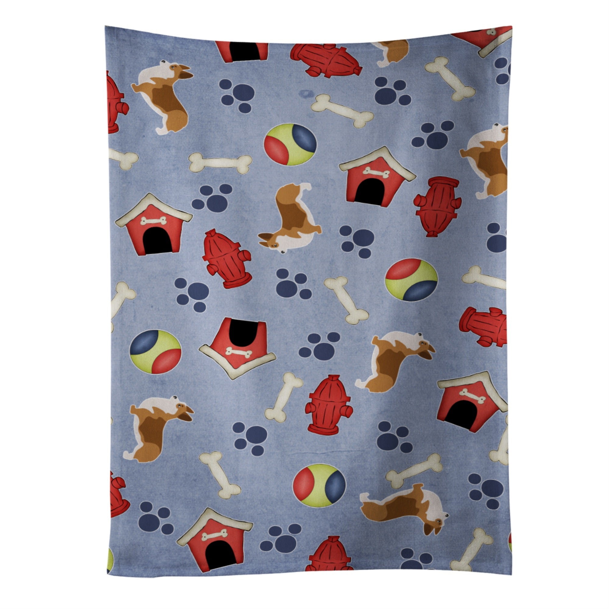Caroline'S Treasures Bb3920Ktwl Corgi Dog House Collection Kitchen Towel, 25 X 15, Multicolor