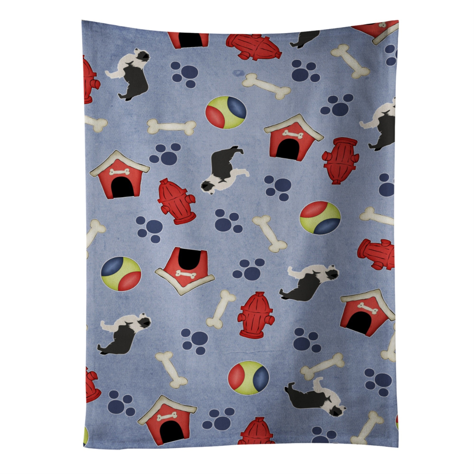 Caroline'S Treasures Bb3923Ktwl Black Border Collie Dog House Kitchen Towel, 25 X 15, Multicolor