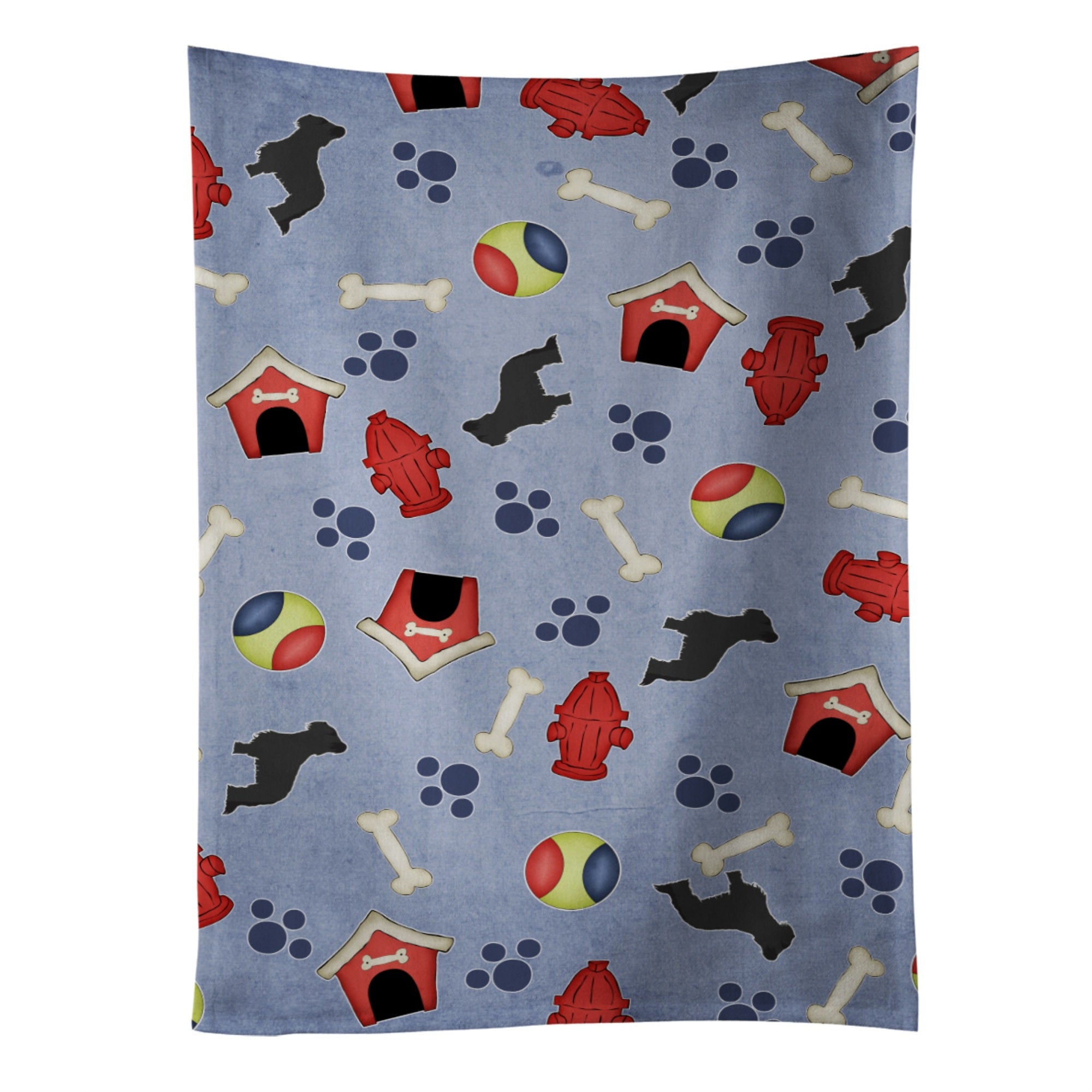 Caroline'S Treasures Bb3926Ktwl Briard Dog House Collection Kitchen Towel, 25 X 15, Multicolor