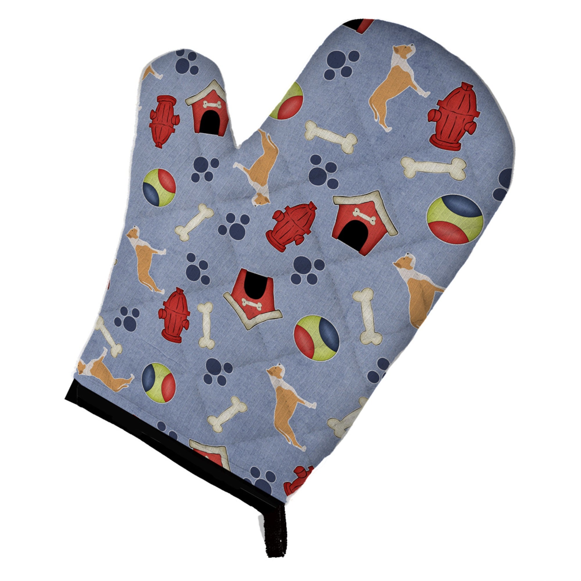 Caroline'S Treasures Bb3954Ovmt Staffordshire Bull Terrier Dog House Collection Oven Mitt, 12 By 8.5, Multicolor