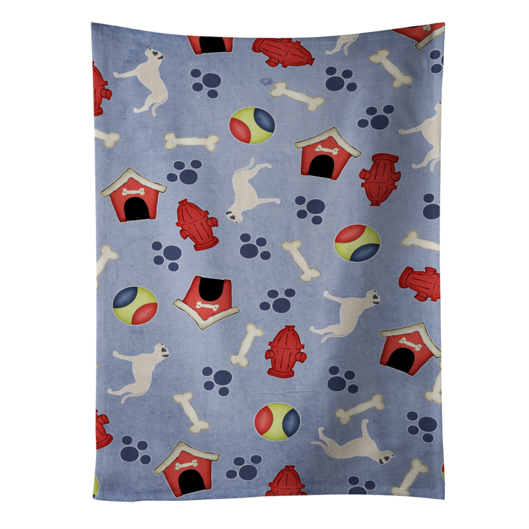 Caroline'S Treasures Bb3967Ktwl Dogo Argentino Dog House Collection Kitchen Towel, 25 X 15, Multicolor