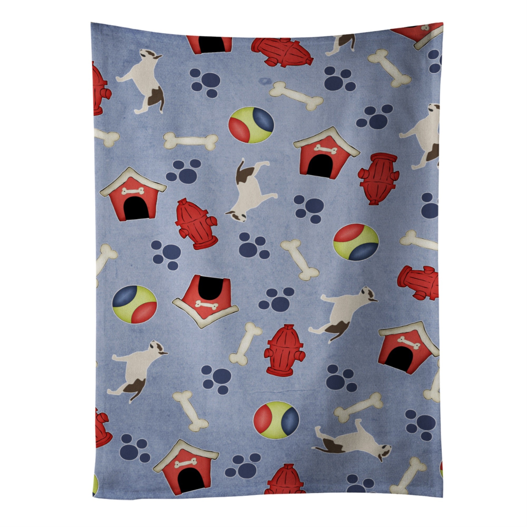 Caroline'S Treasures Bb3978Ktwl Bull Terrier Dog House Collection Kitchen Towel, 25 X 15, Multicolor