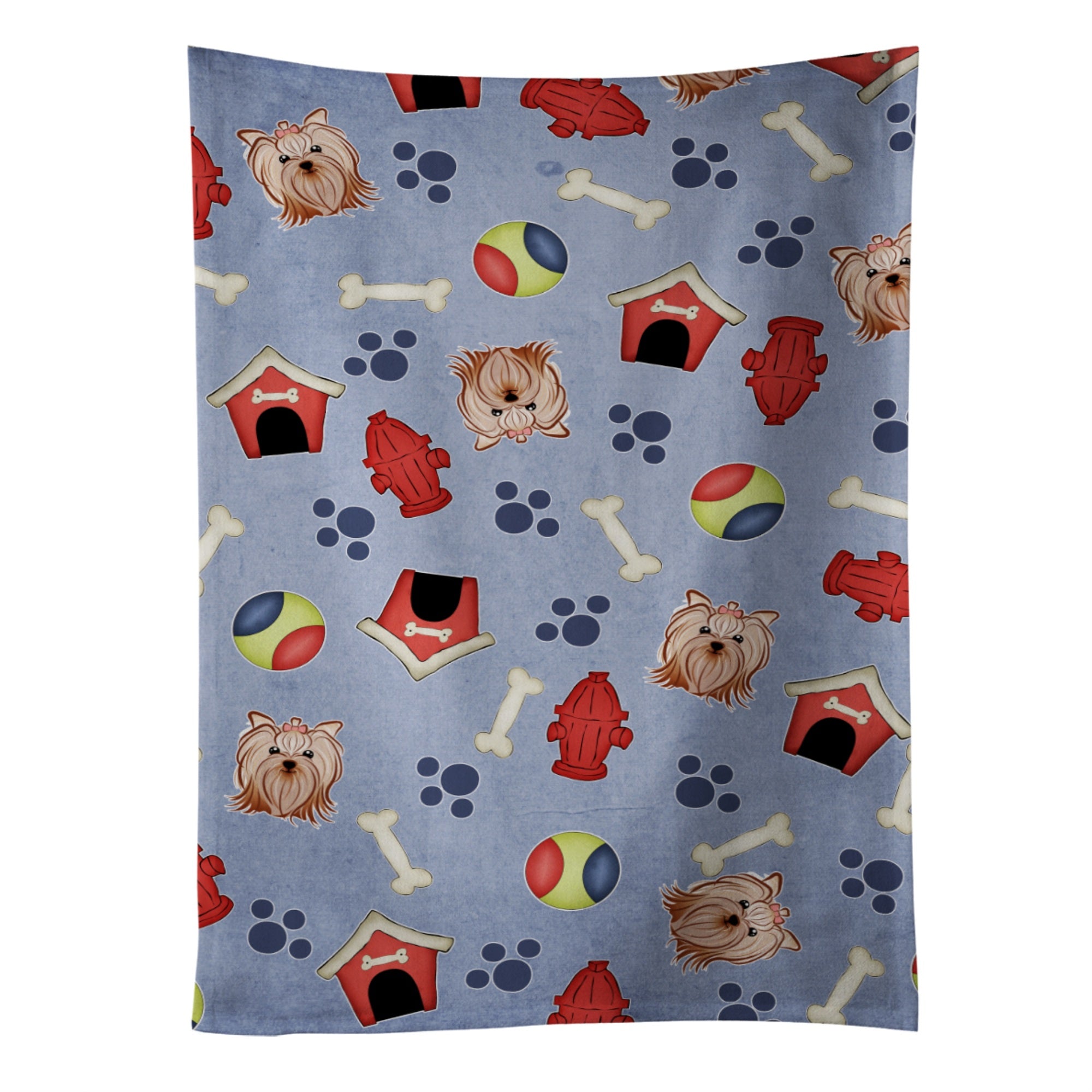 Caroline'S Treasures Bb3983Ktwl Yorkie Yorkishire Terrier Kitchen Towel, 25 X 15, Multicolor