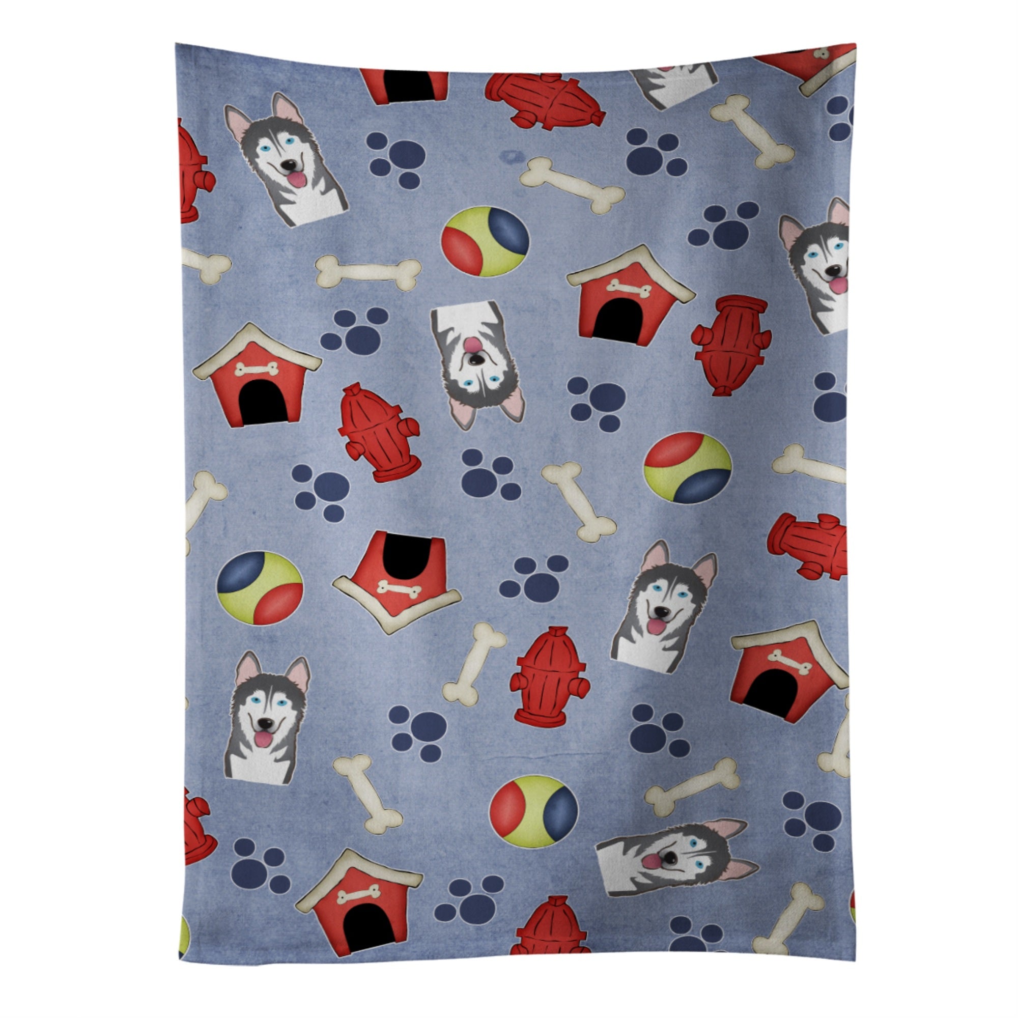 Caroline'S Treasures Bb3997Ktwl Dog House Alaskan Malamute Kitchen Towel, 25 X 15, Multicolor