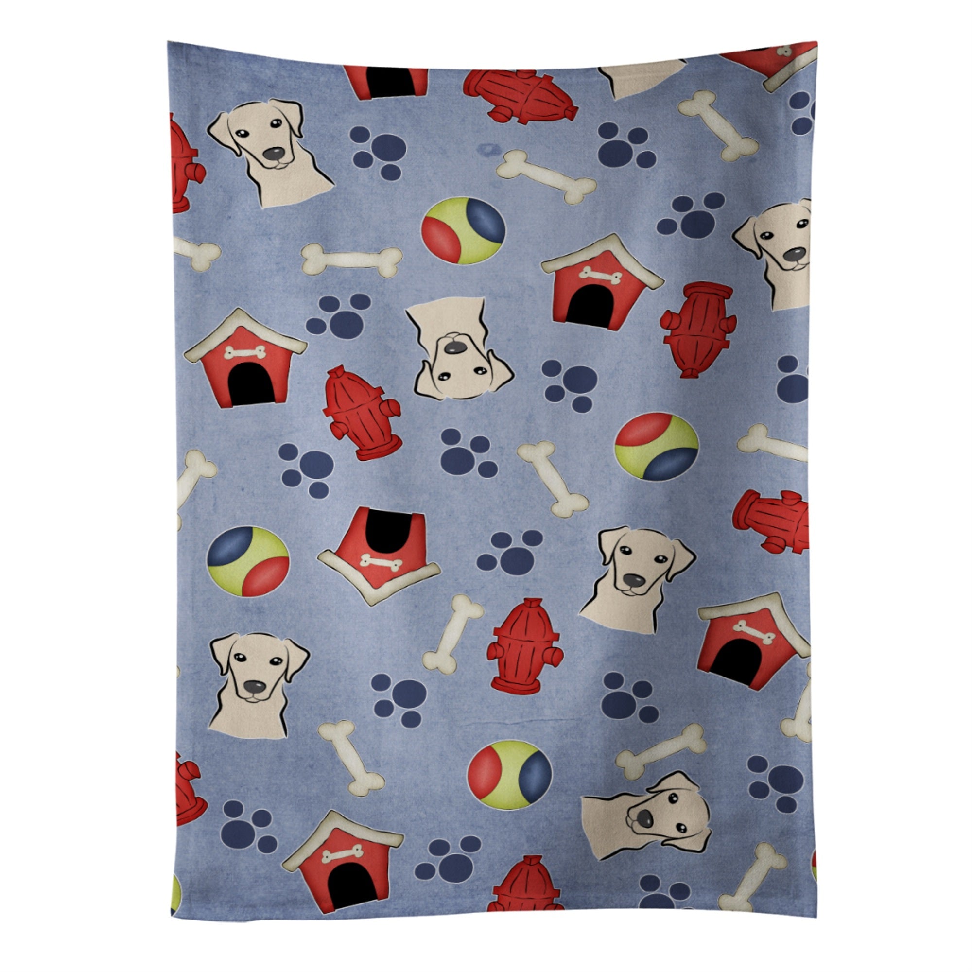 Caroline'S Treasures Bb4001Ktwl Dog House Collection Yellow Labrador Kitchen Towel, 25 X 15, Multicolor