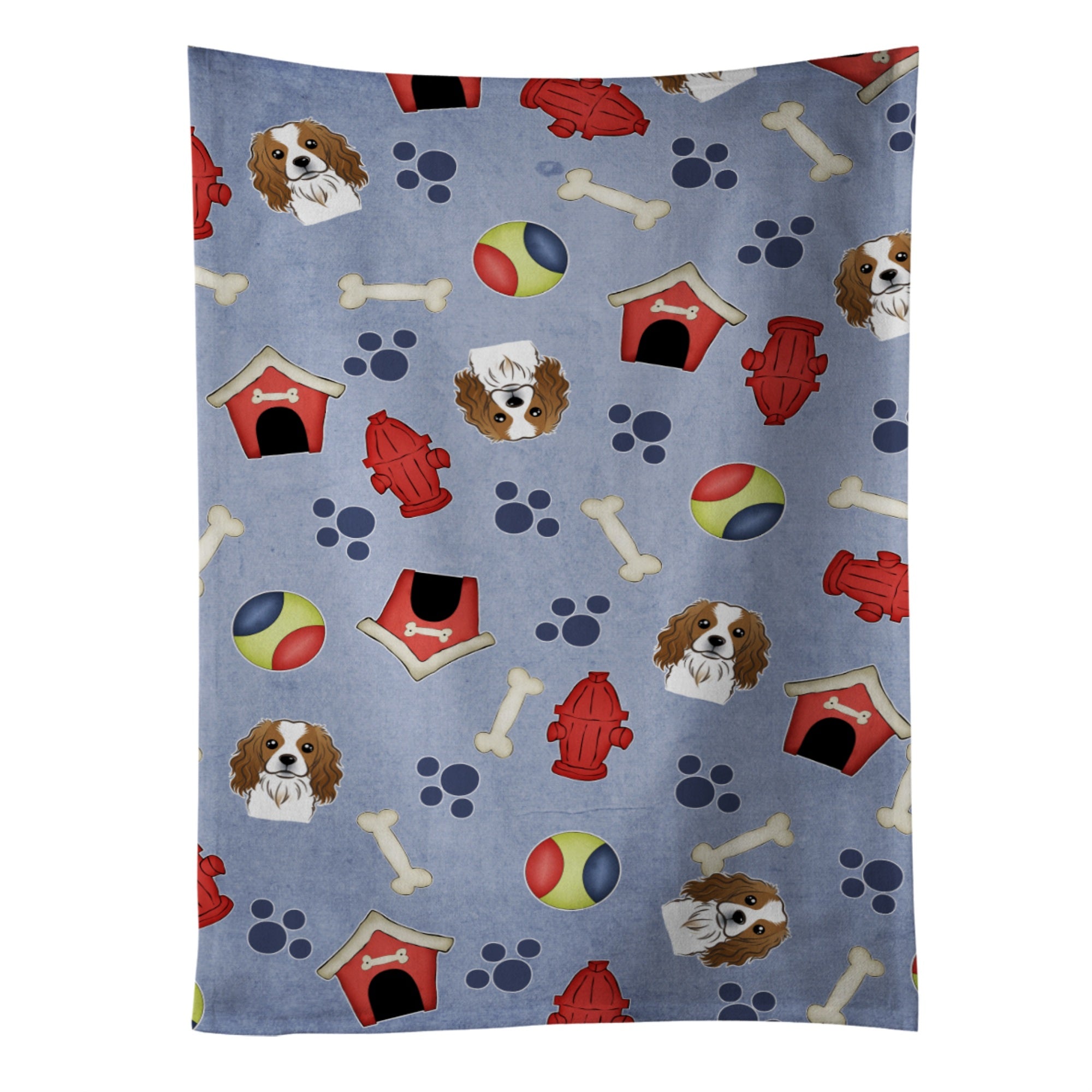Caroline'S Treasures Bb4003Ktwl Dog House Cavalier Spaniel Kitchen Towel, 25 X 15, Multicolor
