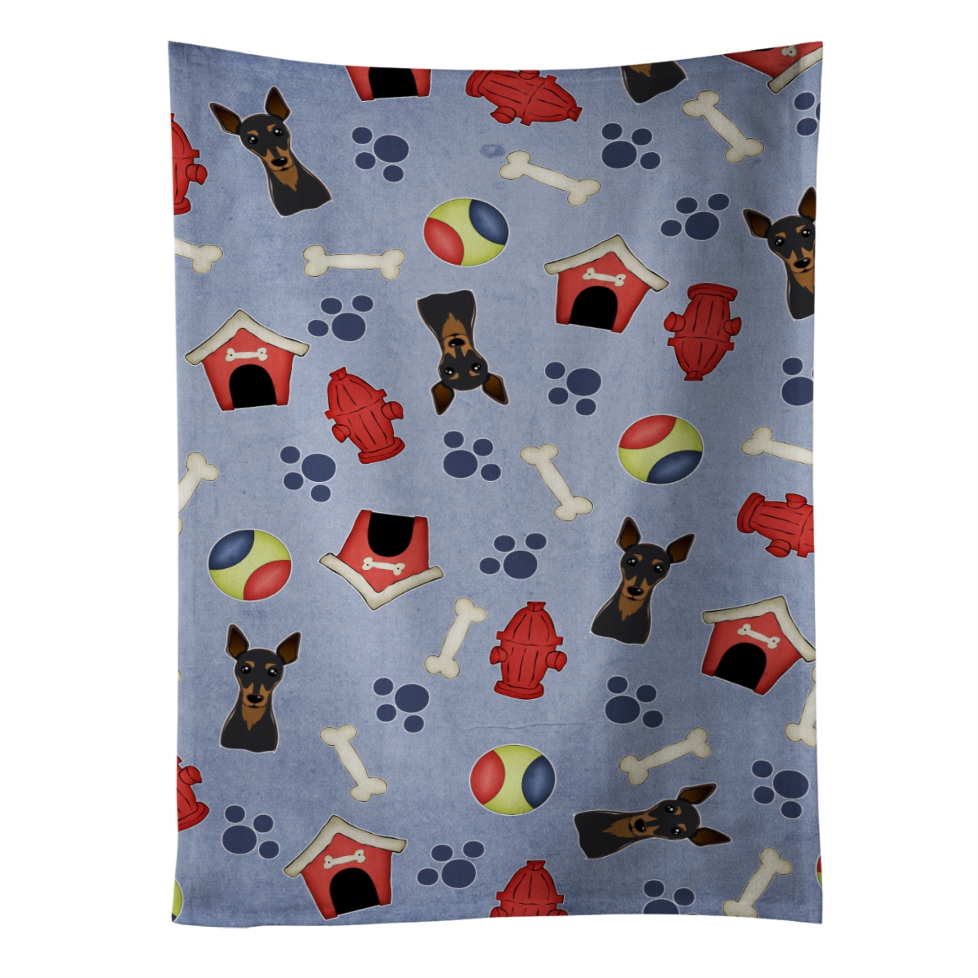 Caroline'S Treasures Bb4019Ktwl Dog House Collection Min Pin Kitchen Towel, 25 X 15, Multicolor