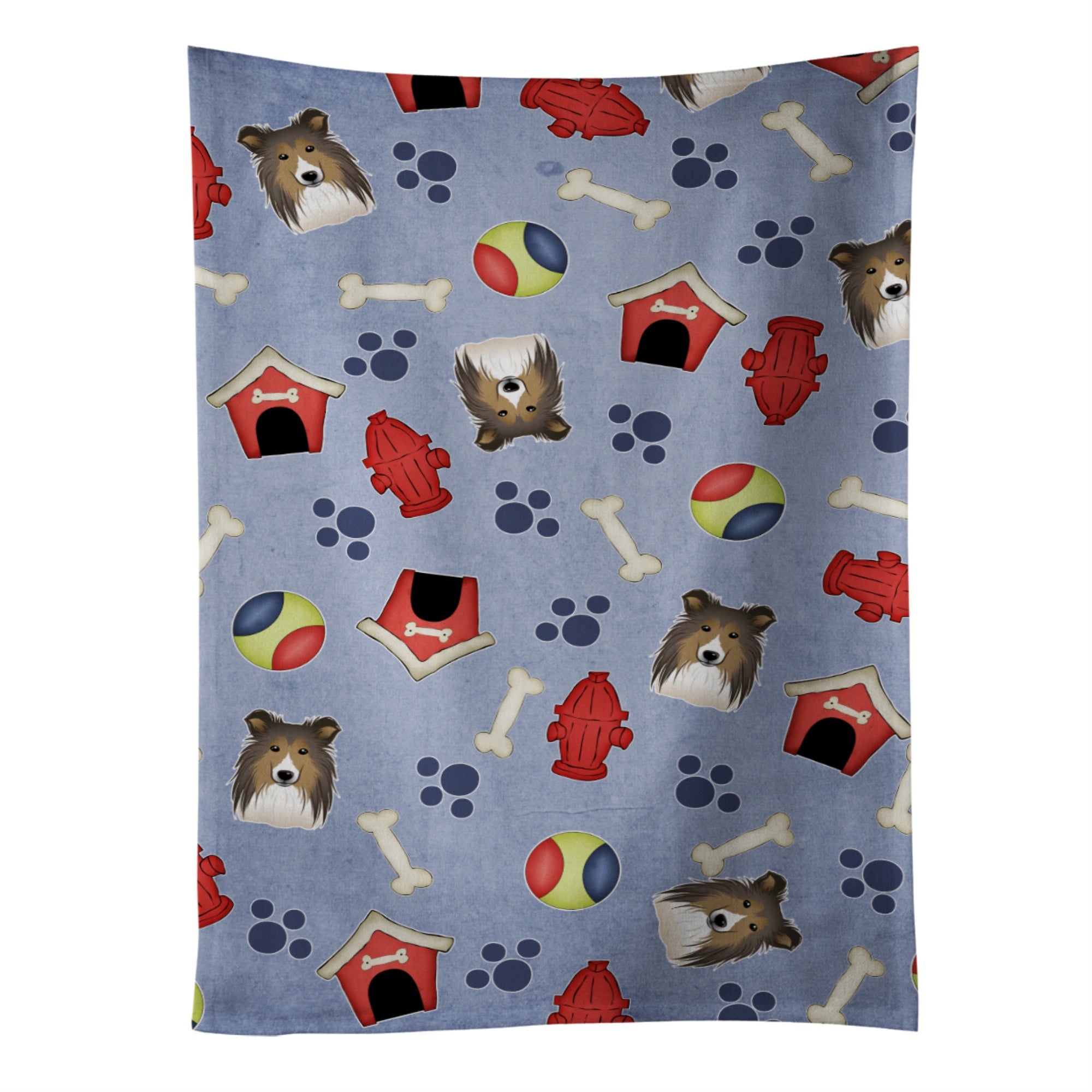 Caroline'S Treasures Bb4021Ktwl Dog House Collection Sheltie Kitchen Towel, 25 X 15, Multicolor