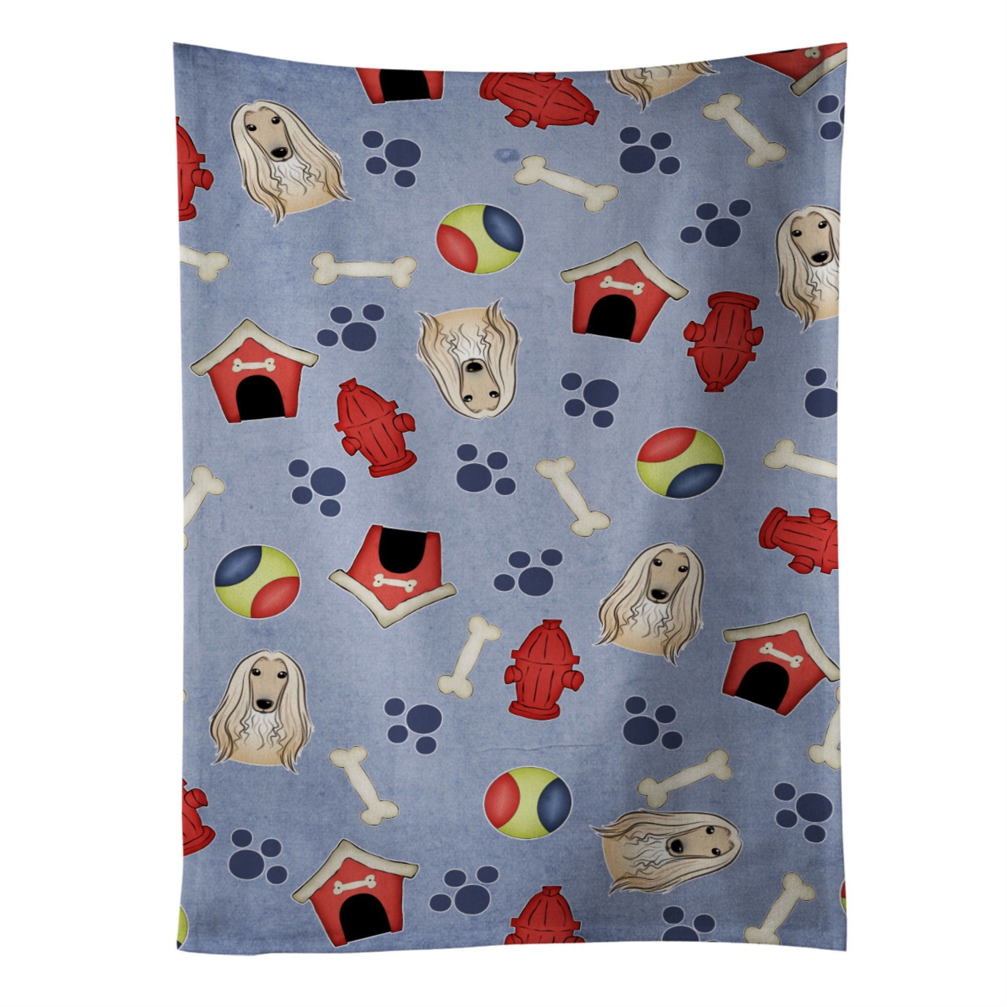 Caroline'S Treasures Bb4023Ktwl Dog House Collection Afghan Hound Kitchen Towel, 25 X 15, Multicolor