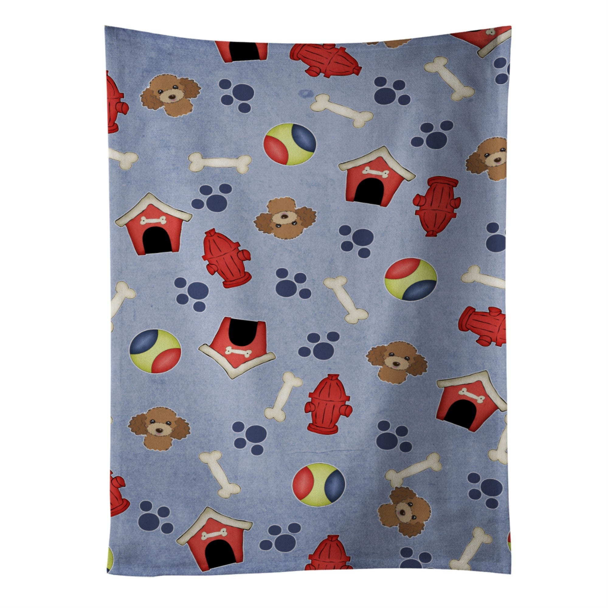 Caroline'S Treasures Bb4035Ktwl Chocolate Brown Poodle Kitchen Towel, 25 X 15, Multicolor