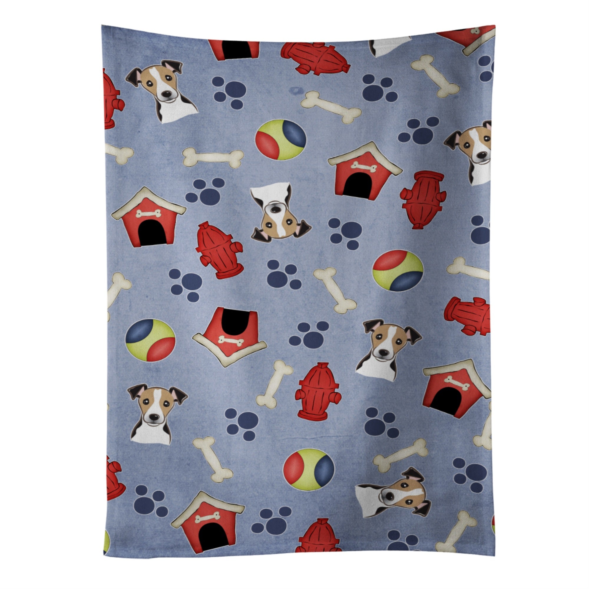 Caroline'S Treasures Bb4040Ktwl Dog House Jack Russell Terrier Kitchen Towel, 25 X 15, Multicolor