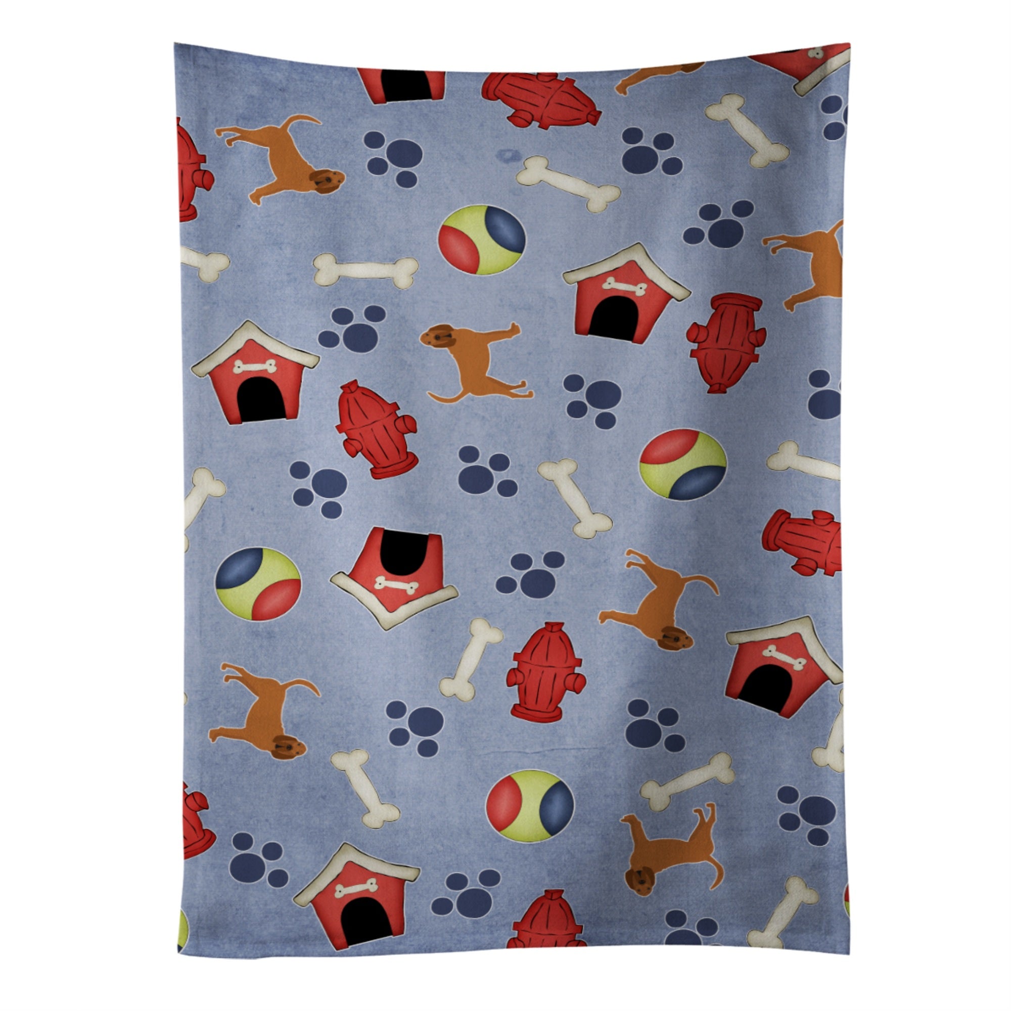 Caroline'S Treasures Bb4050Ktwl Dog House Collection Bloodhound Kitchen Towel, 25 X 15, Multicolor