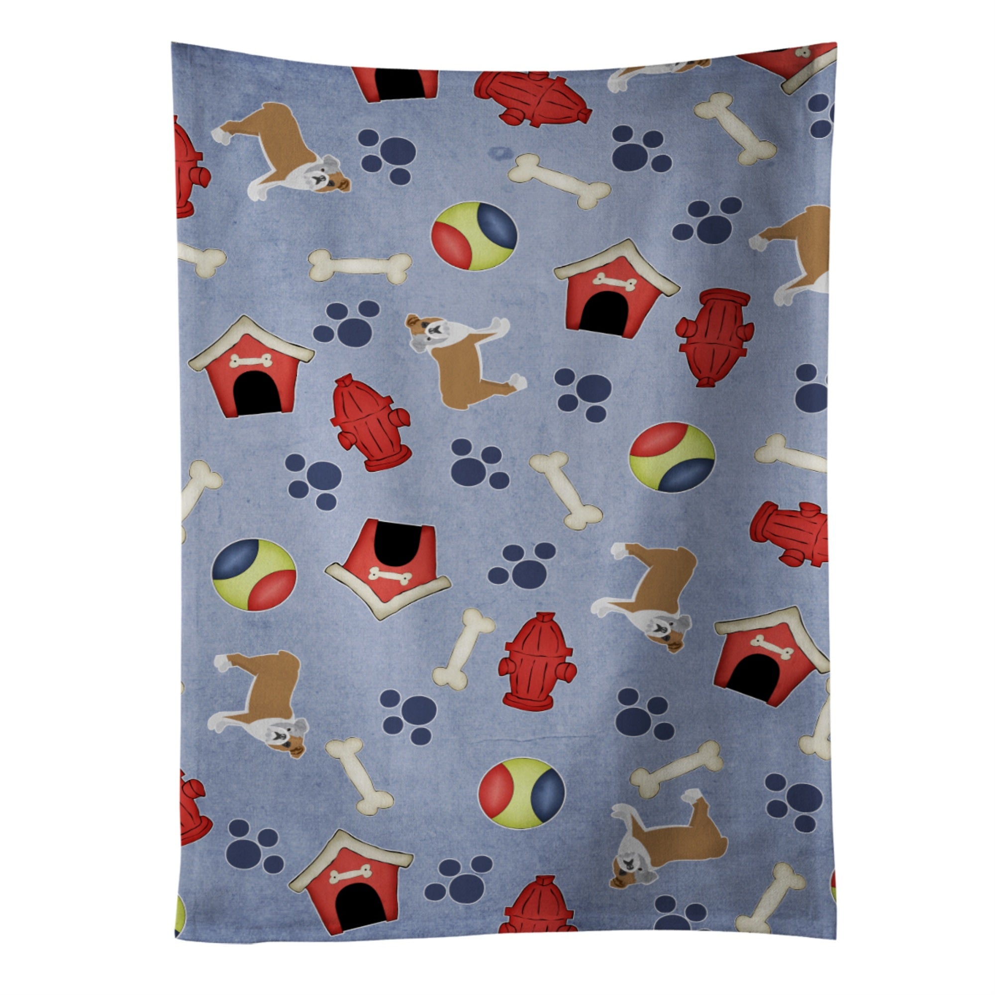 Caroline'S Treasures Bb4055Ktwl Dog House Collection English Bulldog Kitchen Towel, 25 X 15, Multicolor