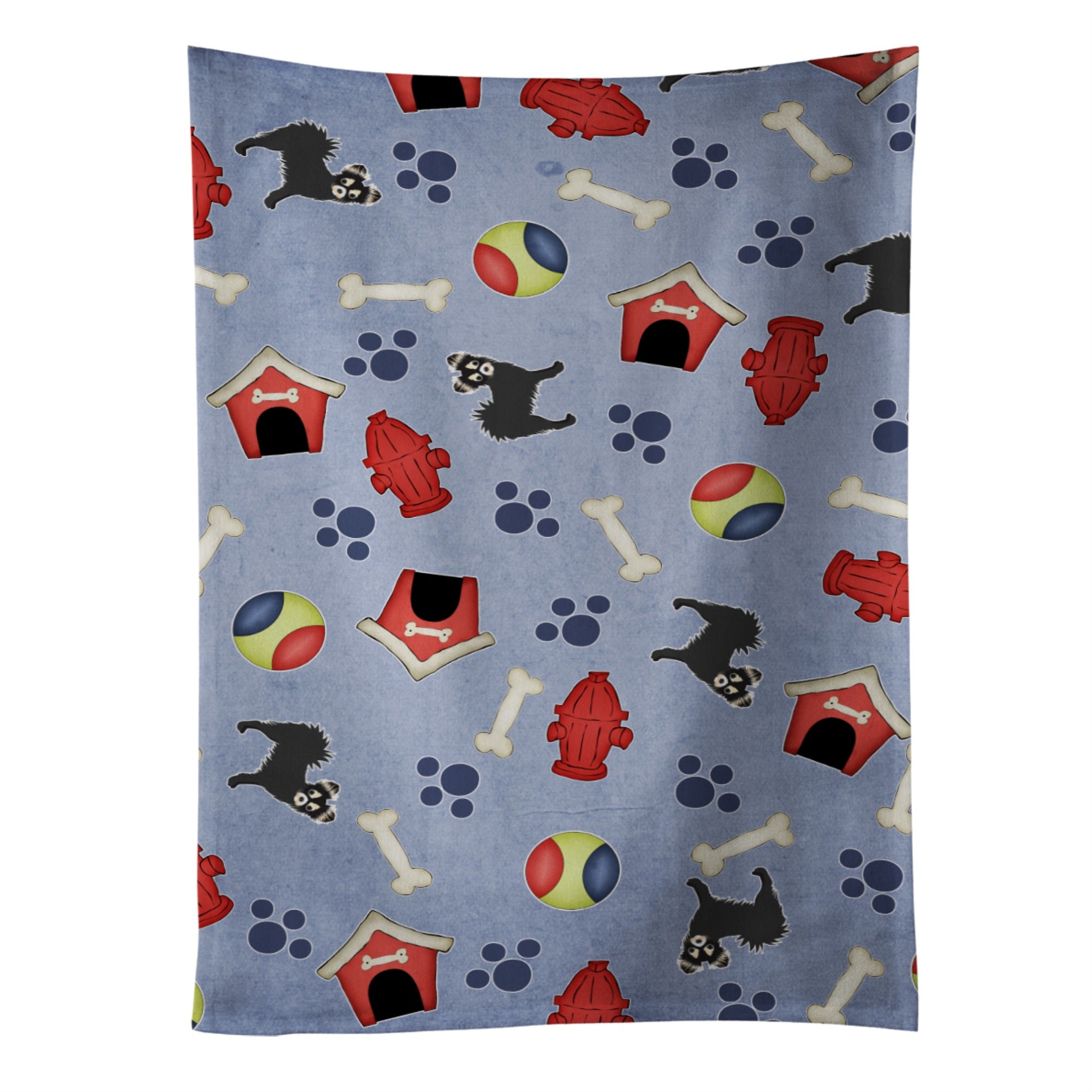 Caroline'S Treasures Bb4060Ktwl Dog House Longhair Black Chihuahua Kitchen Towel, 25 X 15, Multicolor