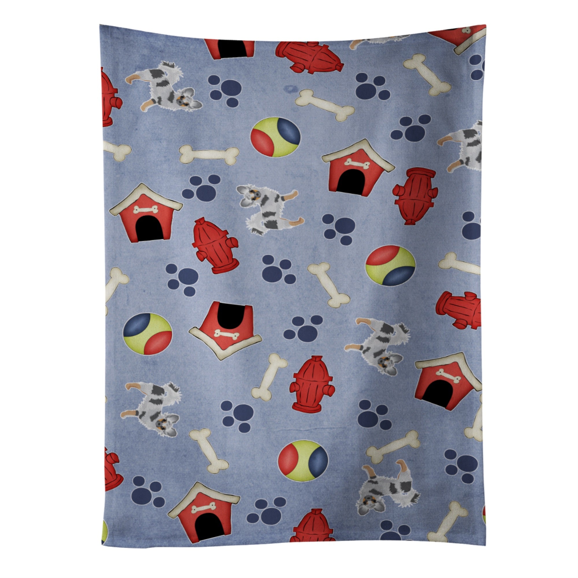 Caroline'S Treasures Bb4064Ktwl Dog House Longhair Merle Chihuahua Kitchen Towel, 25 X 15, Multicolor
