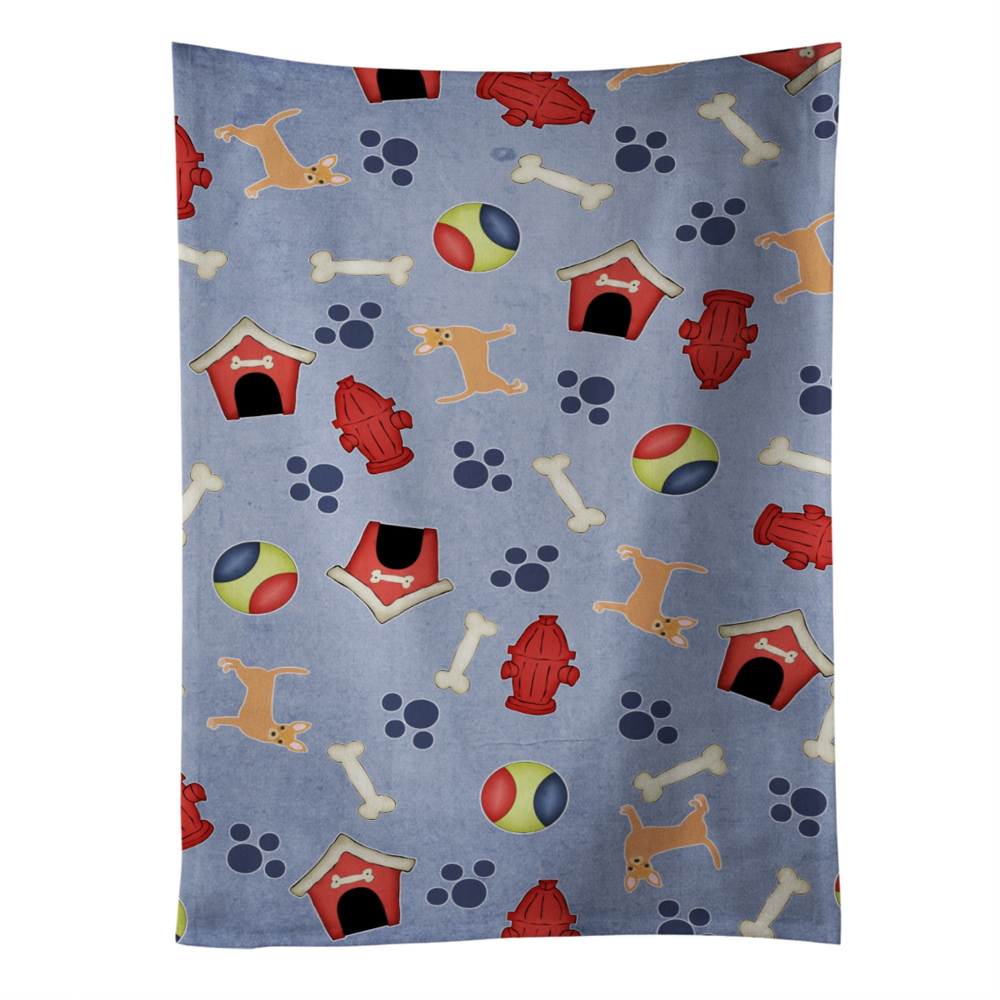 Caroline'S Treasures Bb4072Ktwl Dog House Collection Red Chihuahua Kitchen Towel, 25 X 15, Multicolor