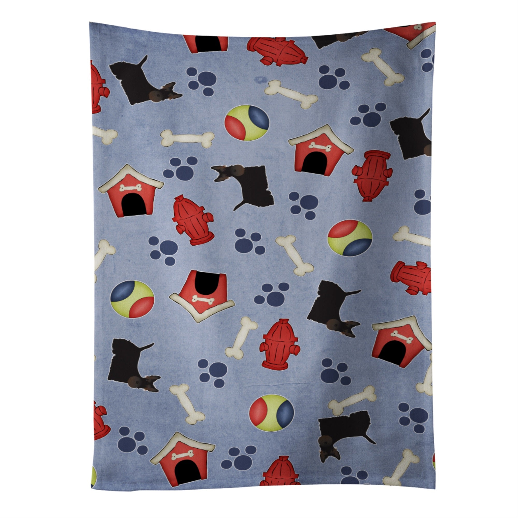 Caroline'S Treasures Bb4117Ktwl Dog House Scottish Terrier Kitchen Towel, 25 X 15, Multicolor