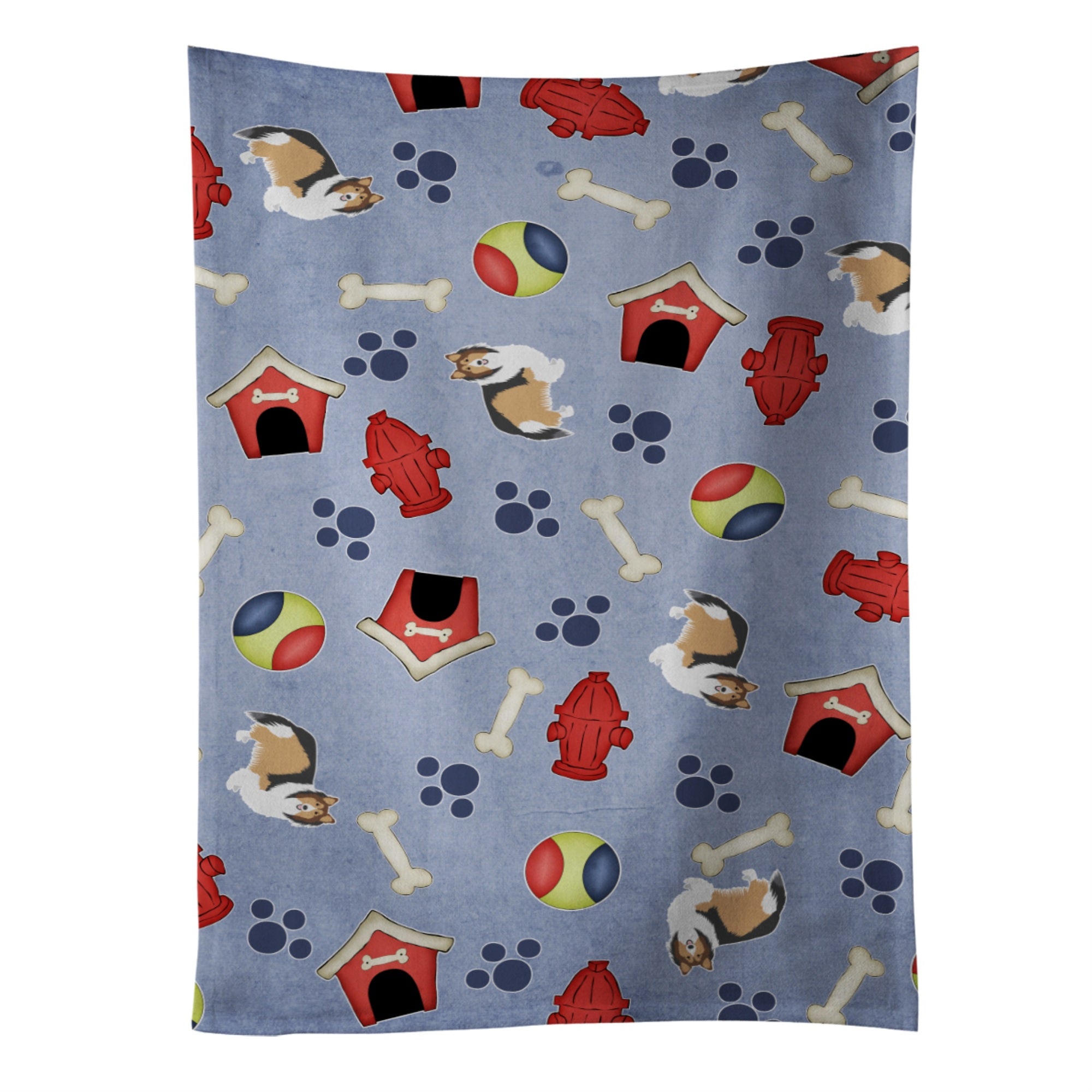 Caroline'S Treasures Bb4118Ktwl Dog House Sheltie Shetland Sheepdog Kitchen Towel, 25 X 15, Multicolor