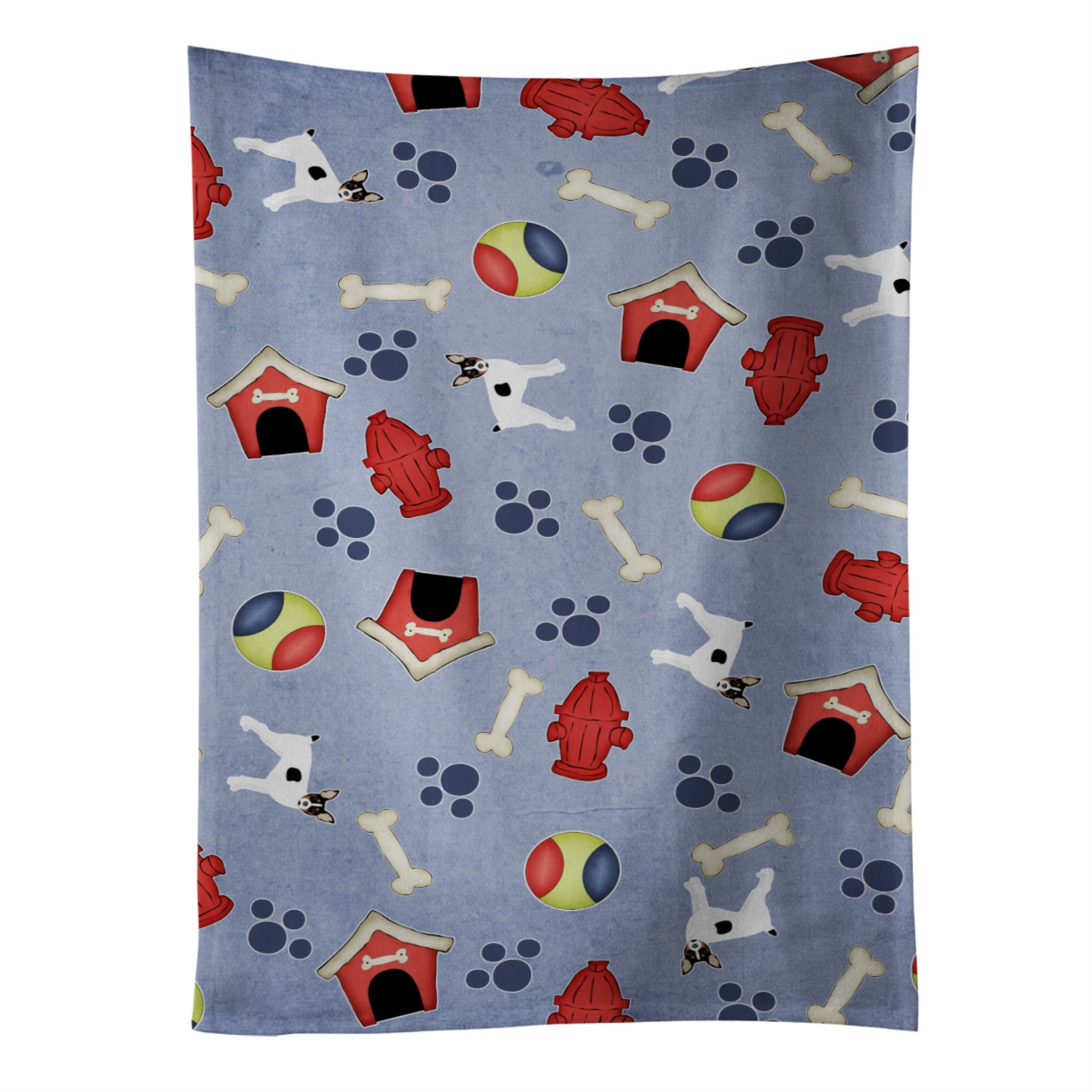 Caroline'S Treasures Bb4125Ktwl Dog House Collection Toy Fox Terrier Kitchen Towel, 25 X 15, Multicolor