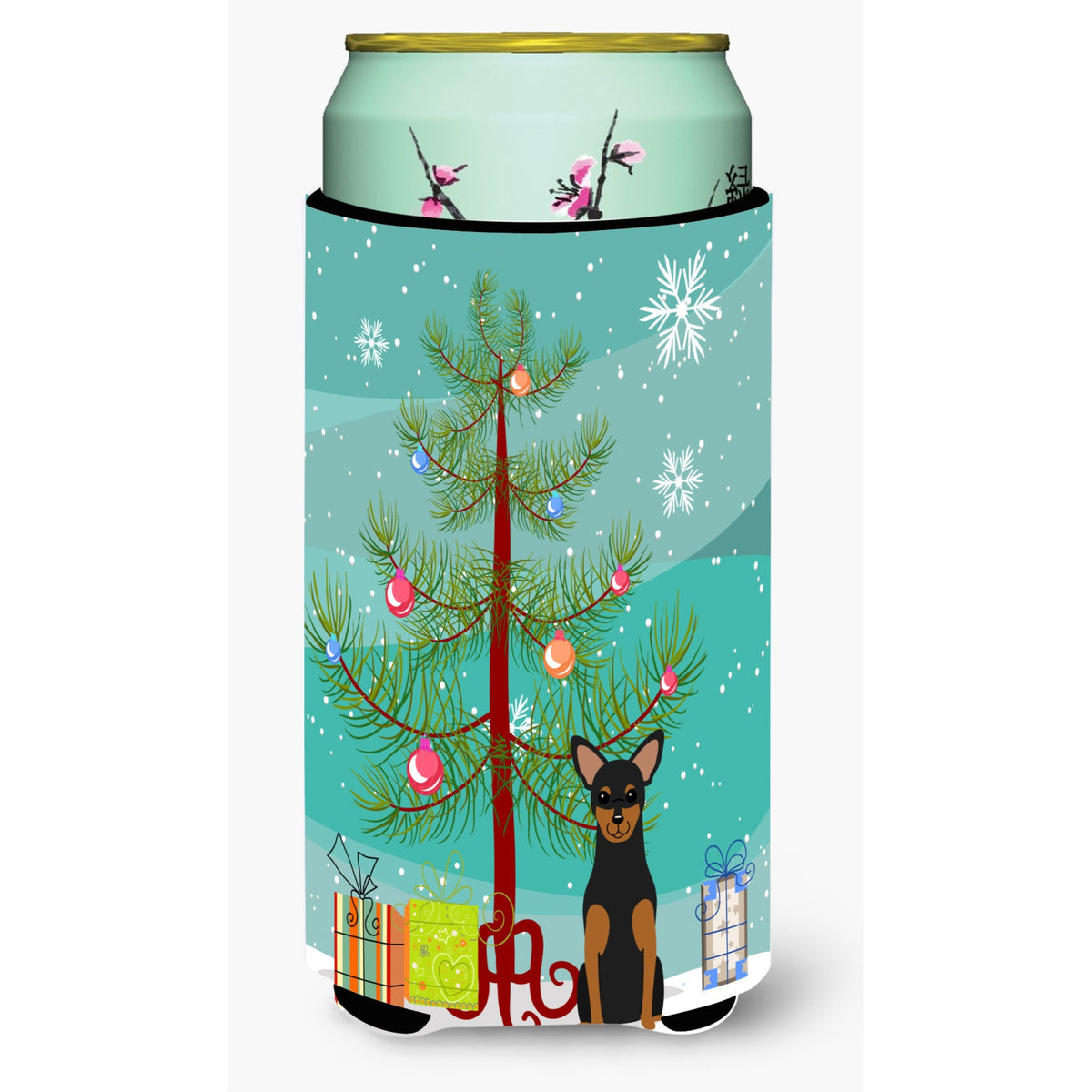 Caroline'S Treasures Merry Christmas Tree Manchester Terrier Tall Boy Beverage Insulator Hugger Bb4153Tbc, Multicolor