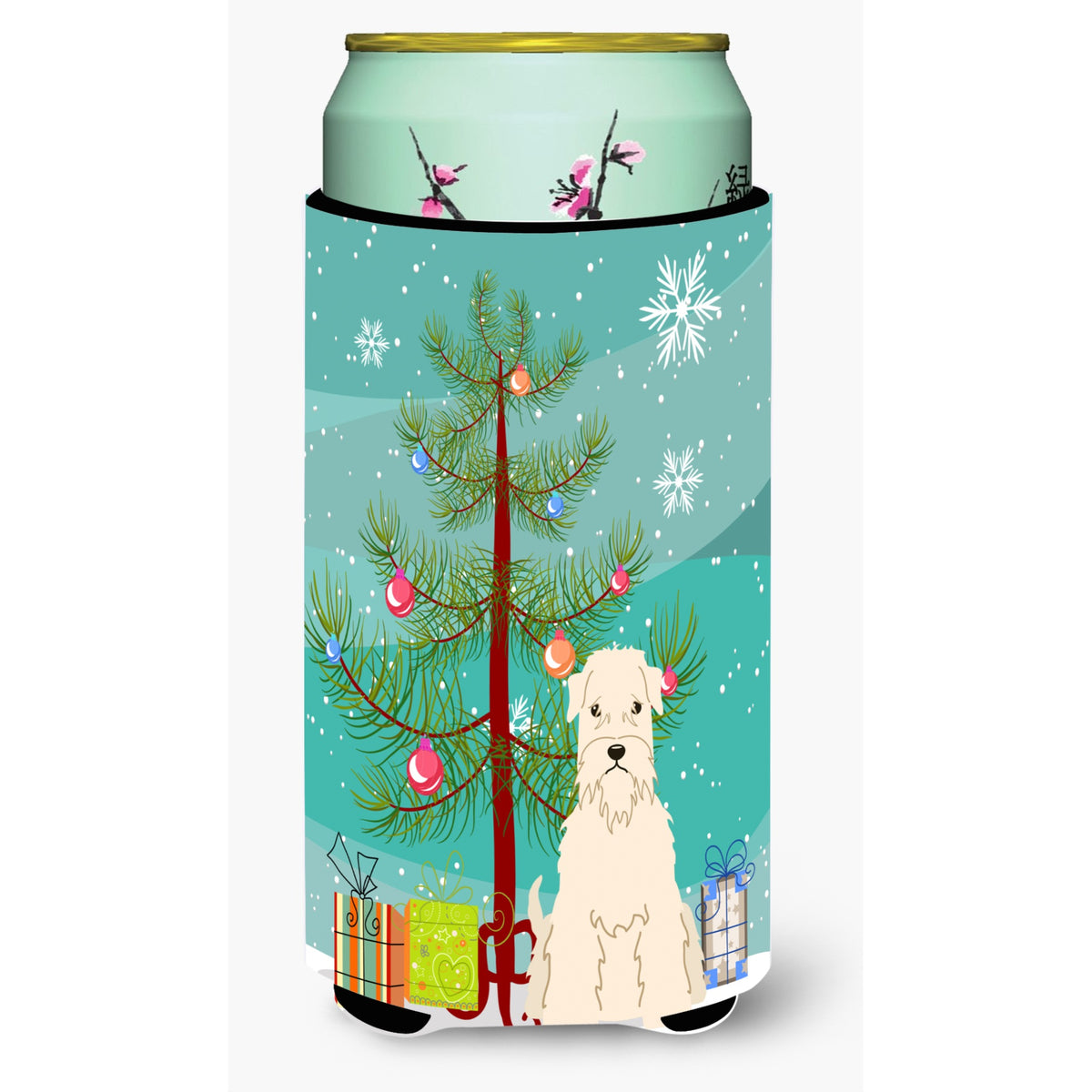 Caroline'S Treasures Merry Christmas Tree Soft Coated Wheaten Terrier Tall Boy Beverage Insulator Hugger Bb4186Tbc, Multicolor