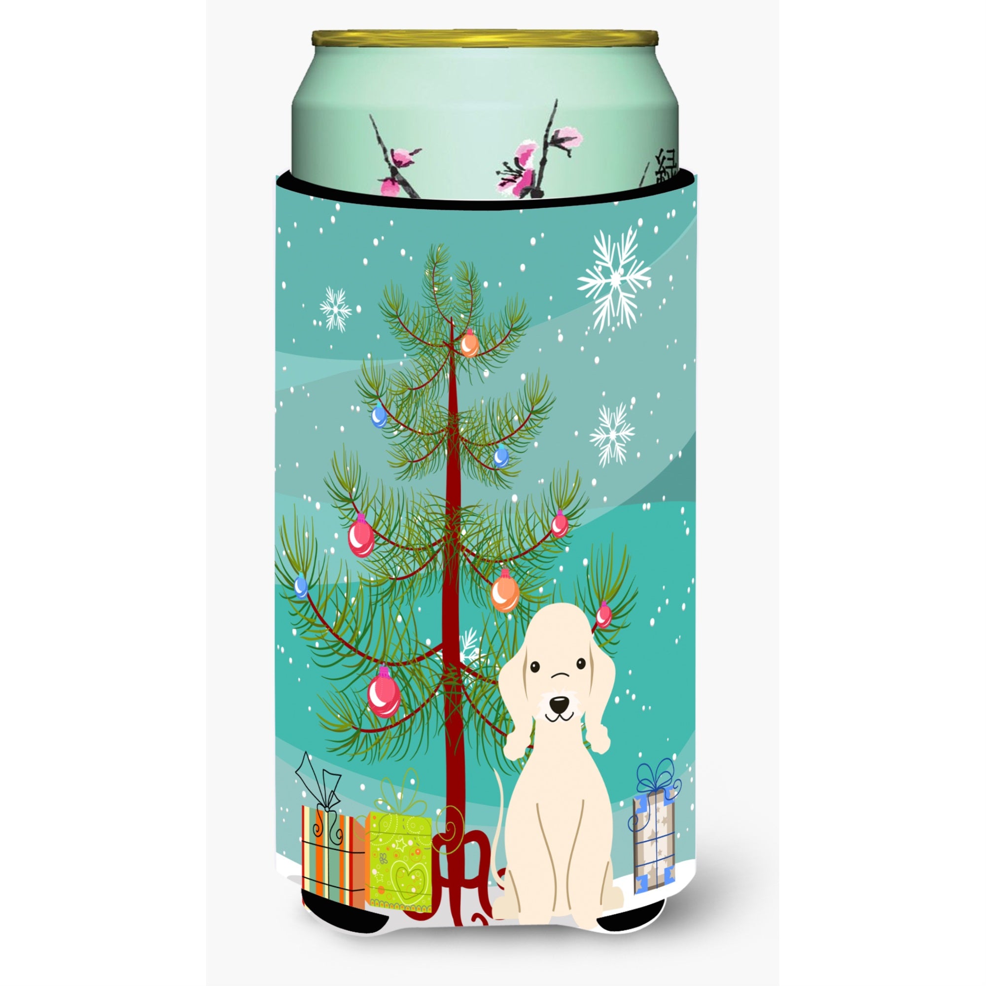 Caroline'S Treasures Merry Christmas Tree Bedlington Terrier Sandy Tall Boy Beverage Insulator Hugger Bb4216Tbc, Multicolor