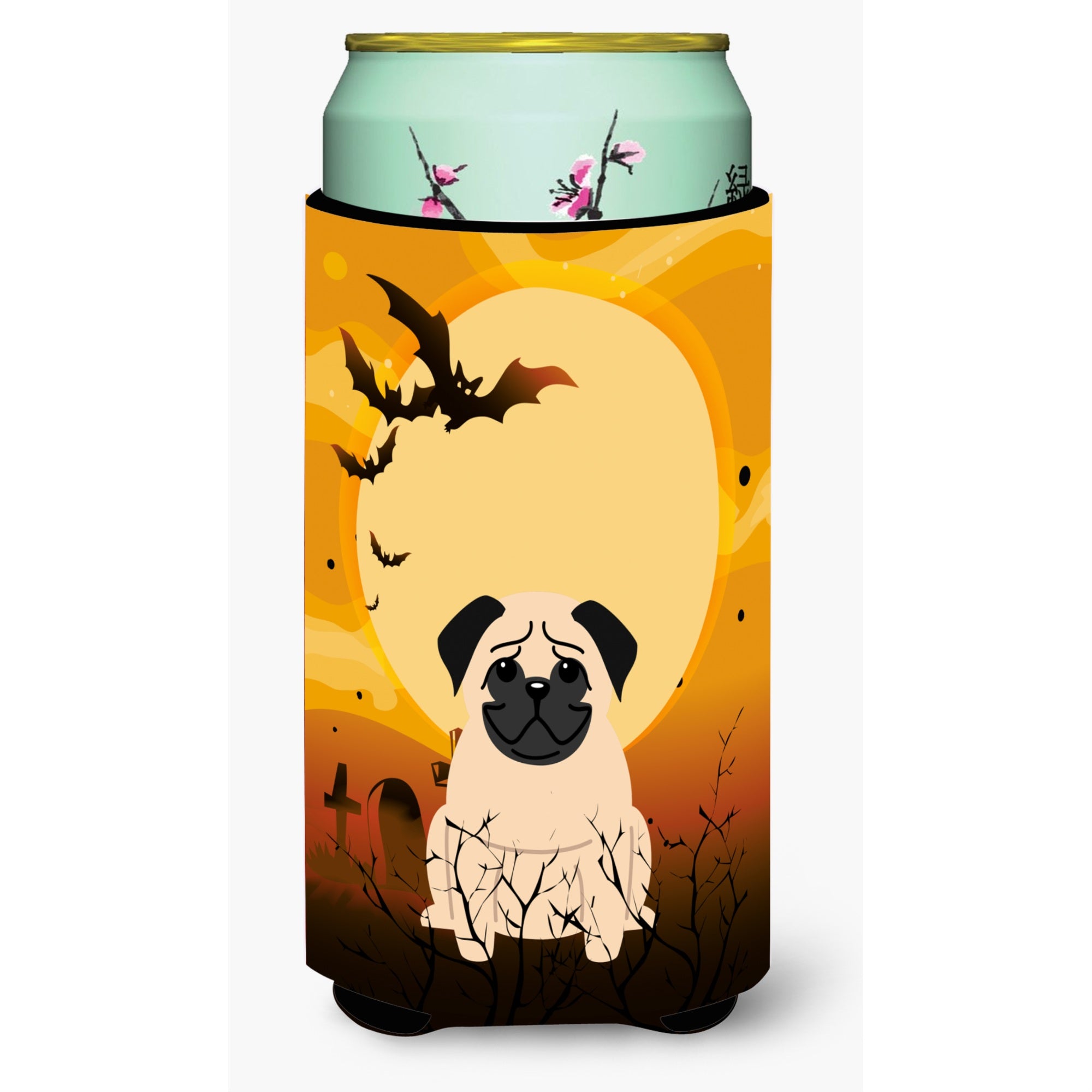 Caroline'S Treasures Halloween Pug Fawn Tall Boy Beverage Insulator Hugger Bb4274Tbc, Multicolor