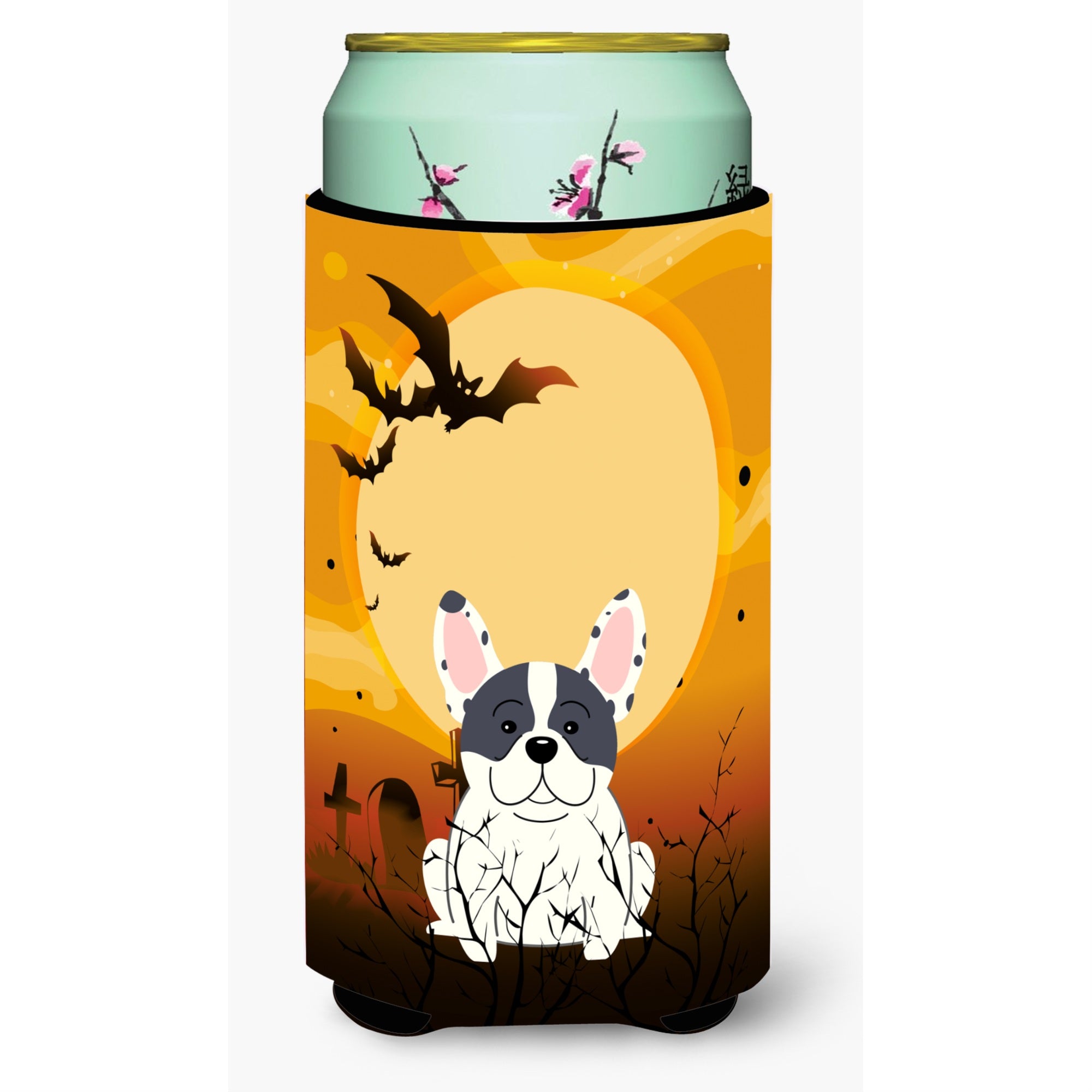 Caroline'S Treasures Halloween French Bulldog Piebald Tall Boy Beverage Insulator Hugger Bb4277Tbc, Multicolor
