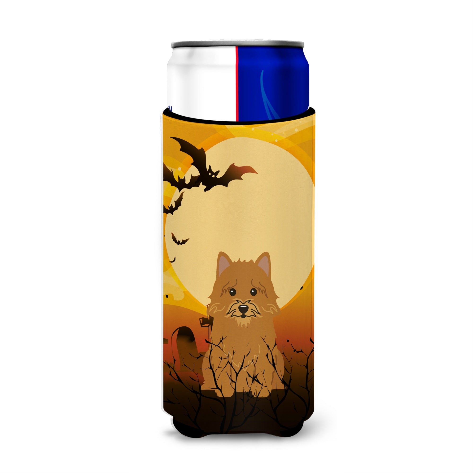 Caroline'S Treasures Bb4286Muk Halloween Norwich Terrier Michelob Ultra Hugger For Slim Cans, Multicolor