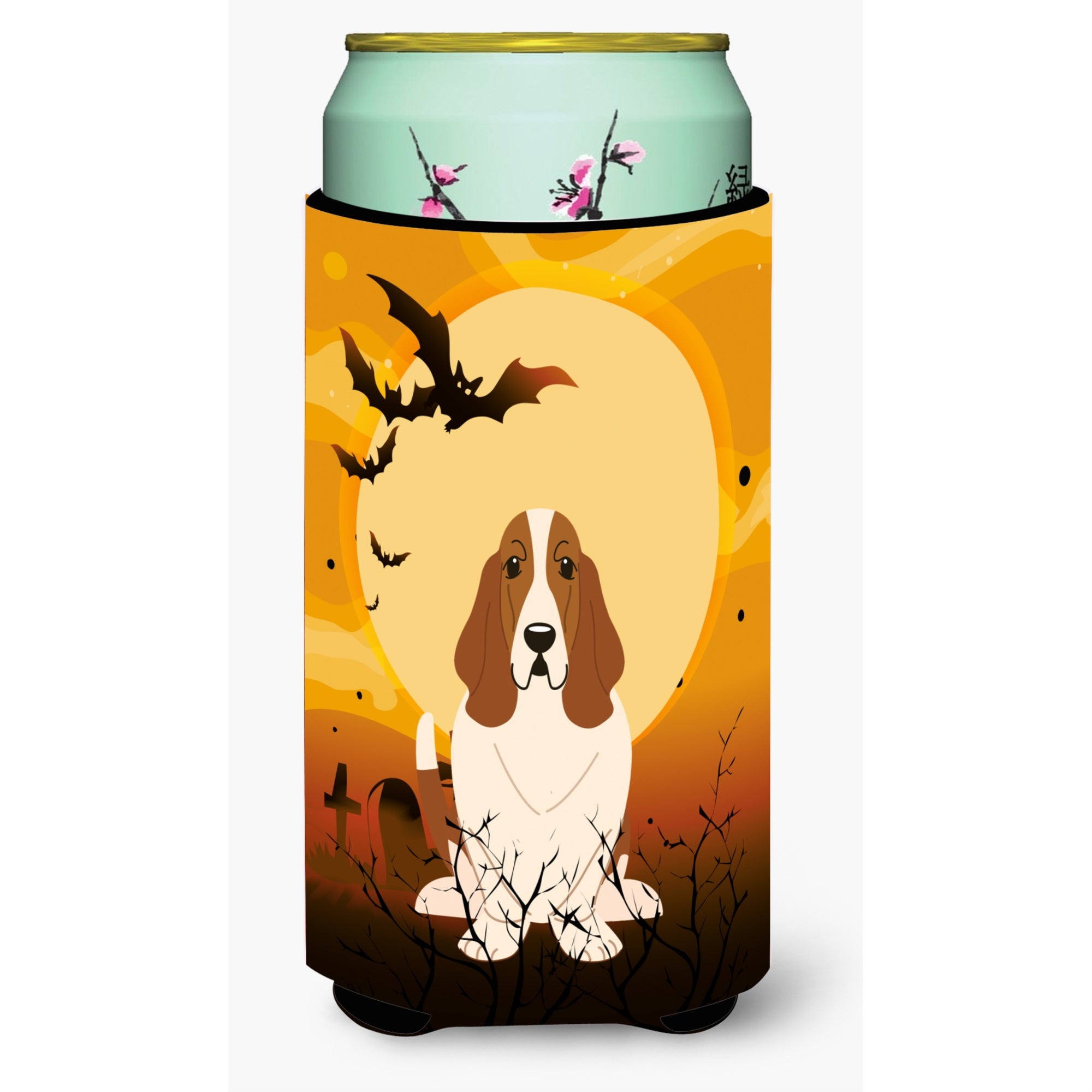 Caroline'S Treasures Halloween Basset Hound Tall Boy Beverage Insulator Hugger Bb4287Tbc, Multicolor