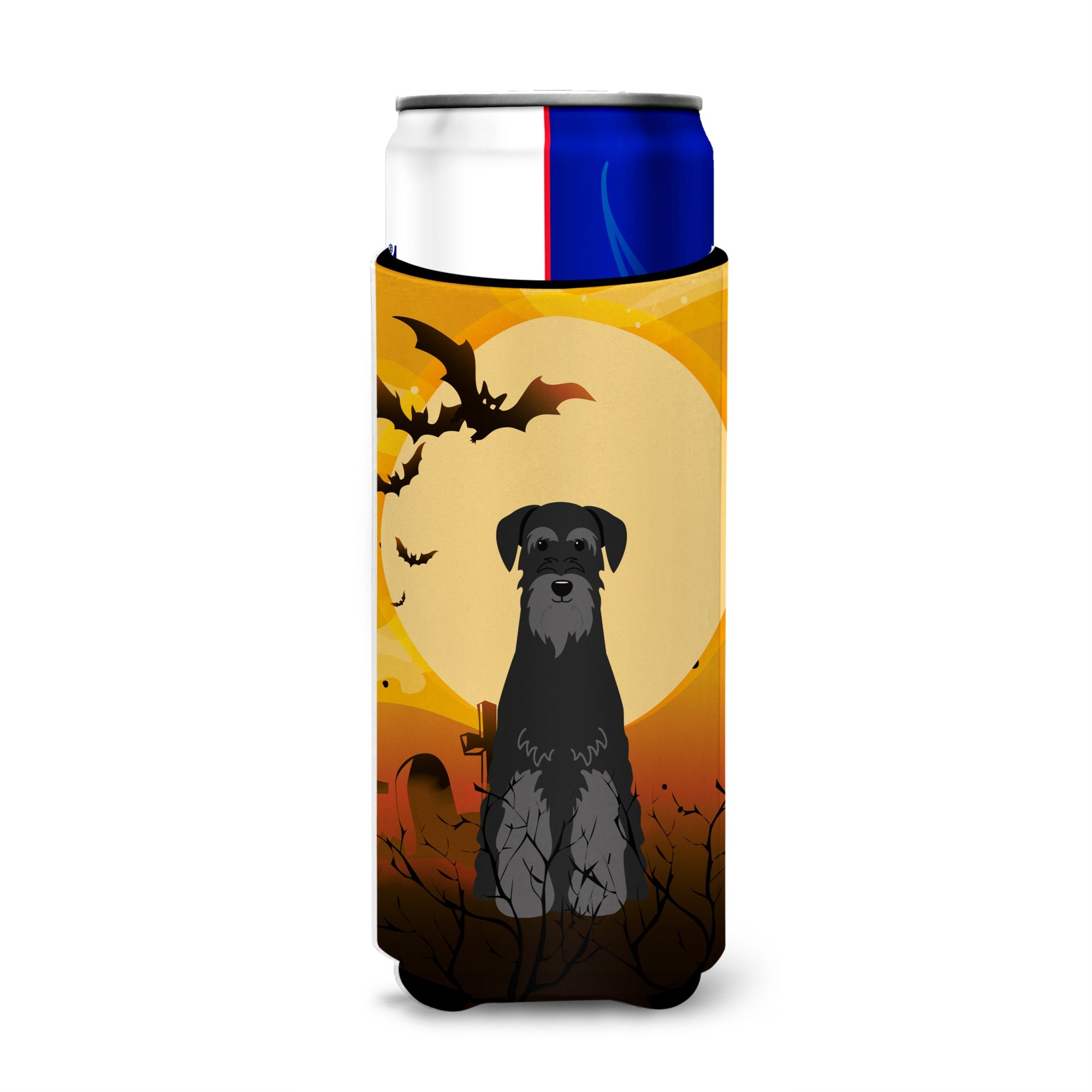 Caroline'S Treasures Bb4298Muk Halloween Standard Schnauzer Black Michelob Ultra Hugger For Slim Cans, Multicolor