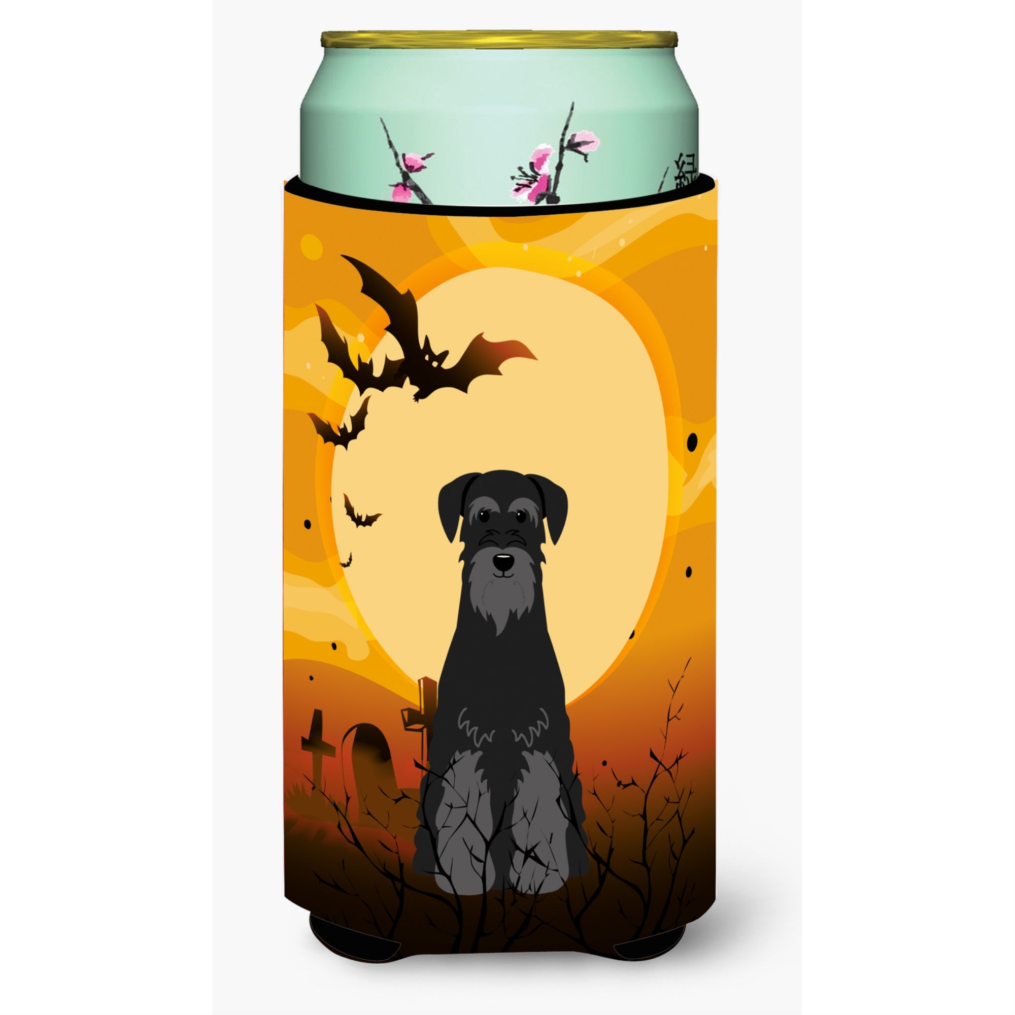 Caroline'S Treasures Halloween Standard Schnauzer Black Tall Boy Beverage Insulator Hugger Bb4298Tbc, Multicolor