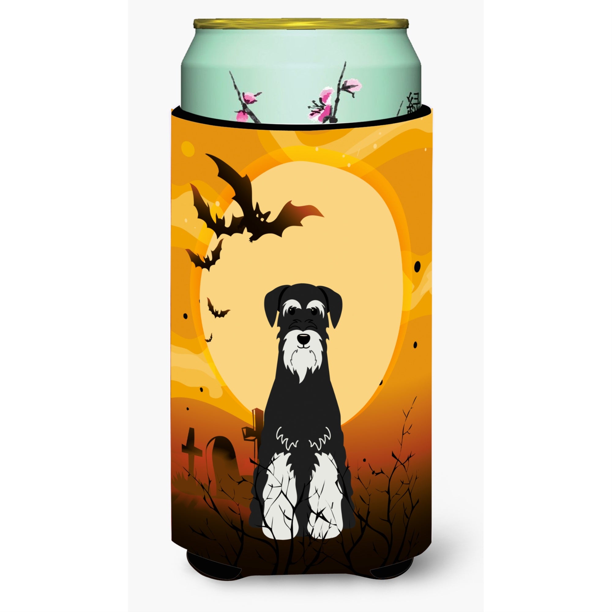 Caroline'S Treasures Halloween Standard Schnauzer Salt & Pepper Tall Boy Beverage Insulator Hugger Bb4299Tbc, Multicolor