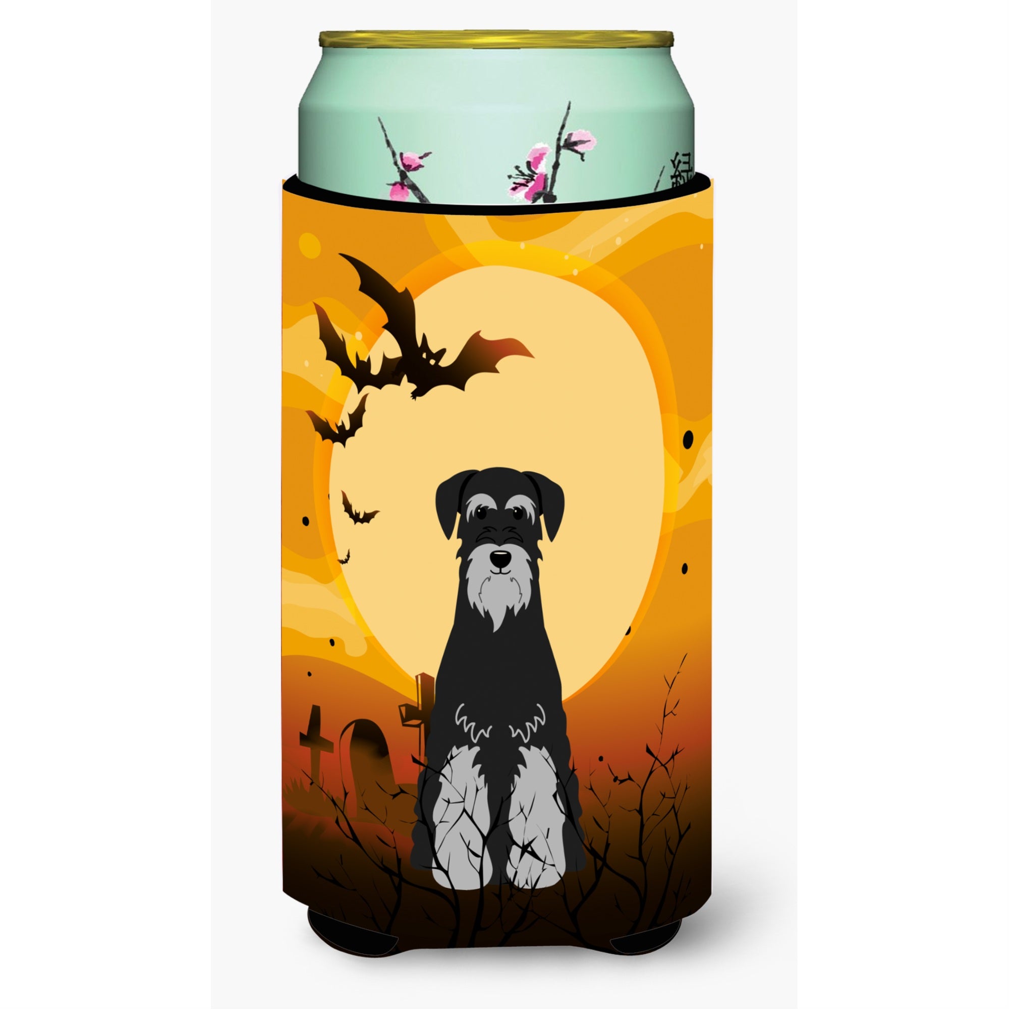 Caroline'S Treasures Halloween Standard Schnauzer Black Grey Tall Boy Beverage Insulator Hugger Bb4300Tbc, Multicolor