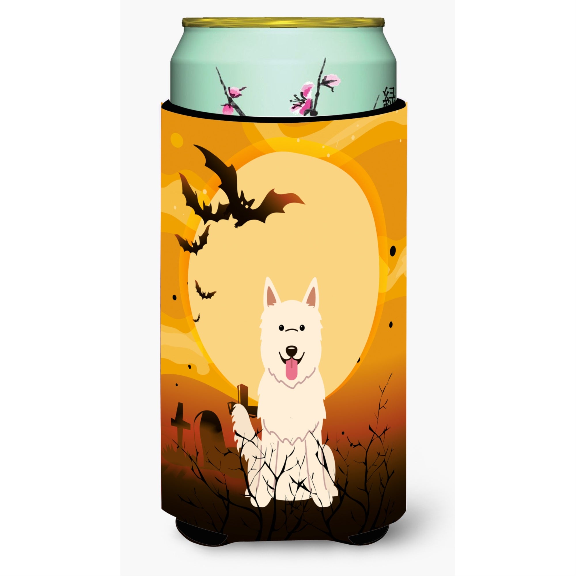 Caroline'S Treasures Halloween White German Shepherd Tall Boy Beverage Insulator Hugger Bb4311Tbc, Multicolor