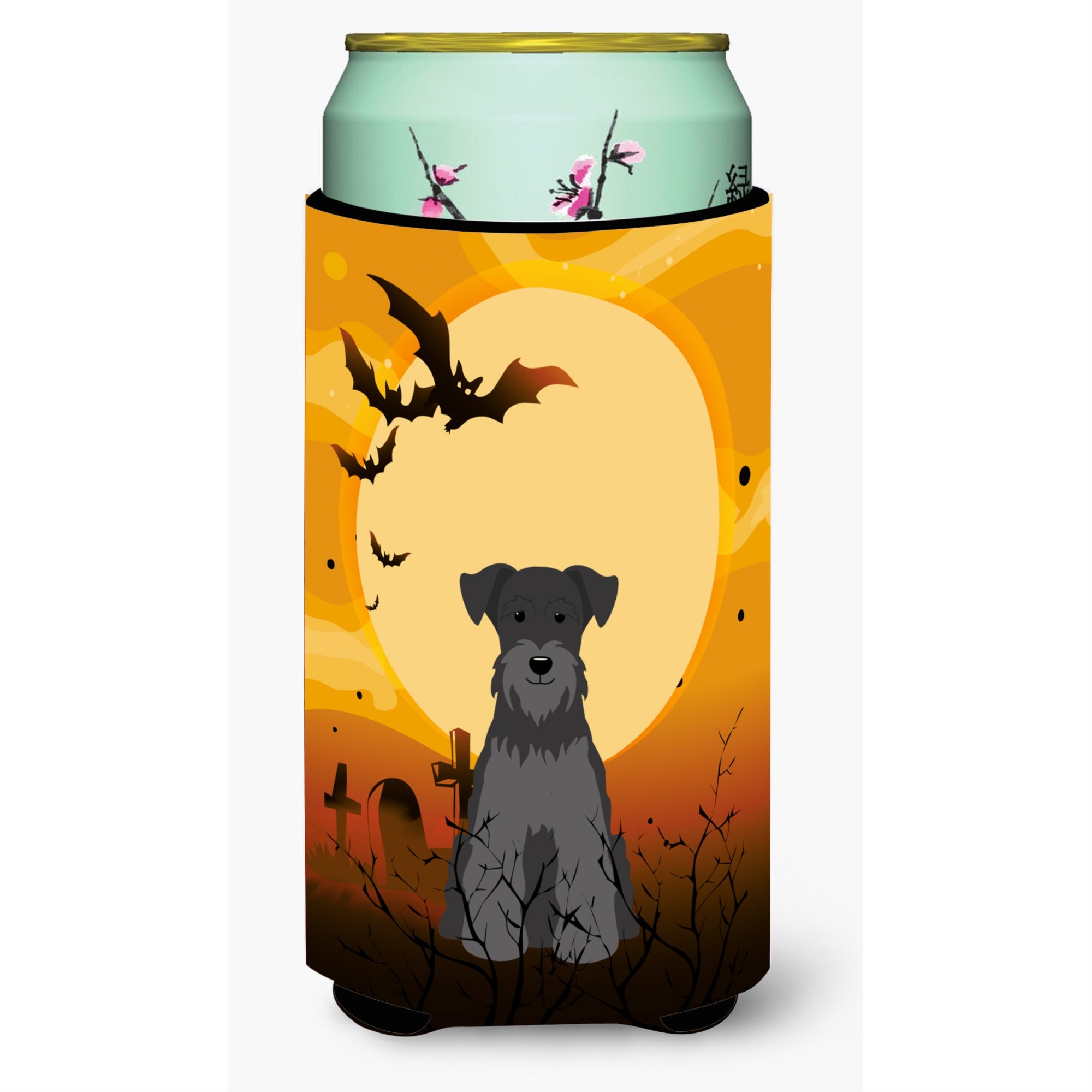 Caroline'S Treasures Halloween Miniature Schanuzer Black Tall Boy Beverage Insulator Hugger Bb4317Tbc, Multicolor