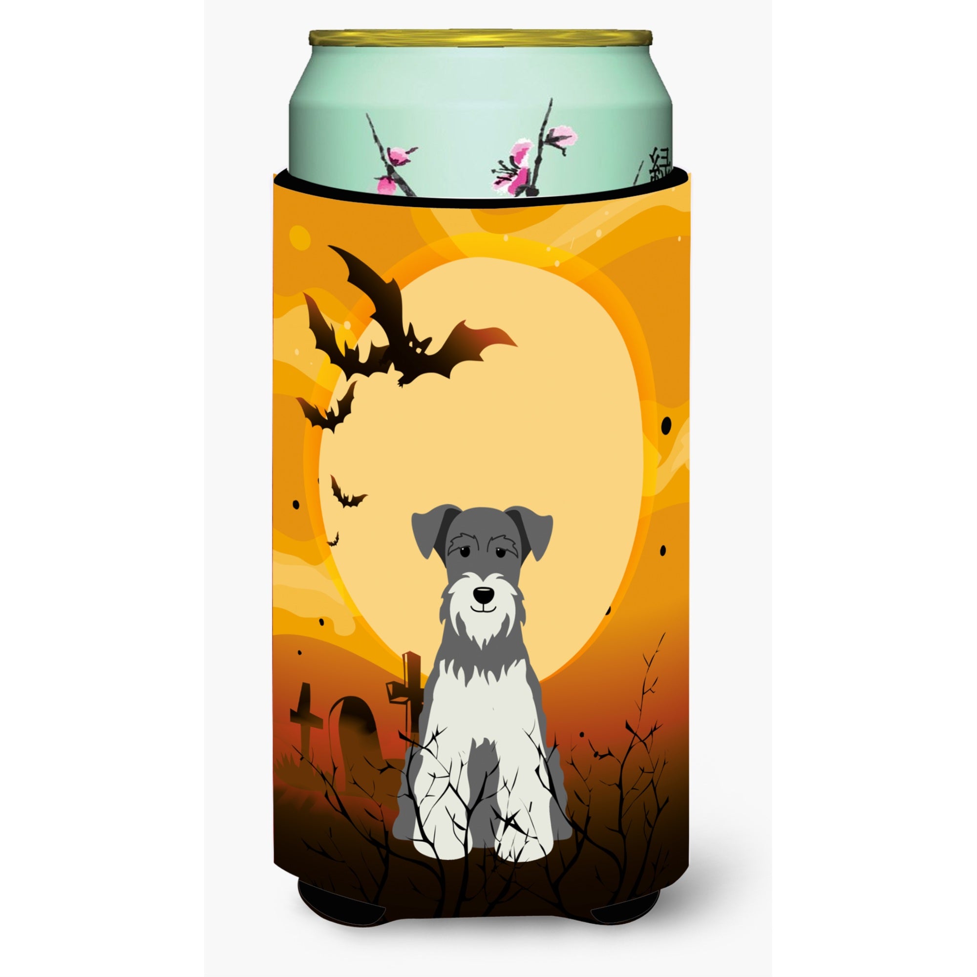 Caroline'S Treasures Halloween Miniature Schanuzer Salt & Pepper Tall Boy Beverage Insulator Hugger Bb4320Tbc, Multicolor