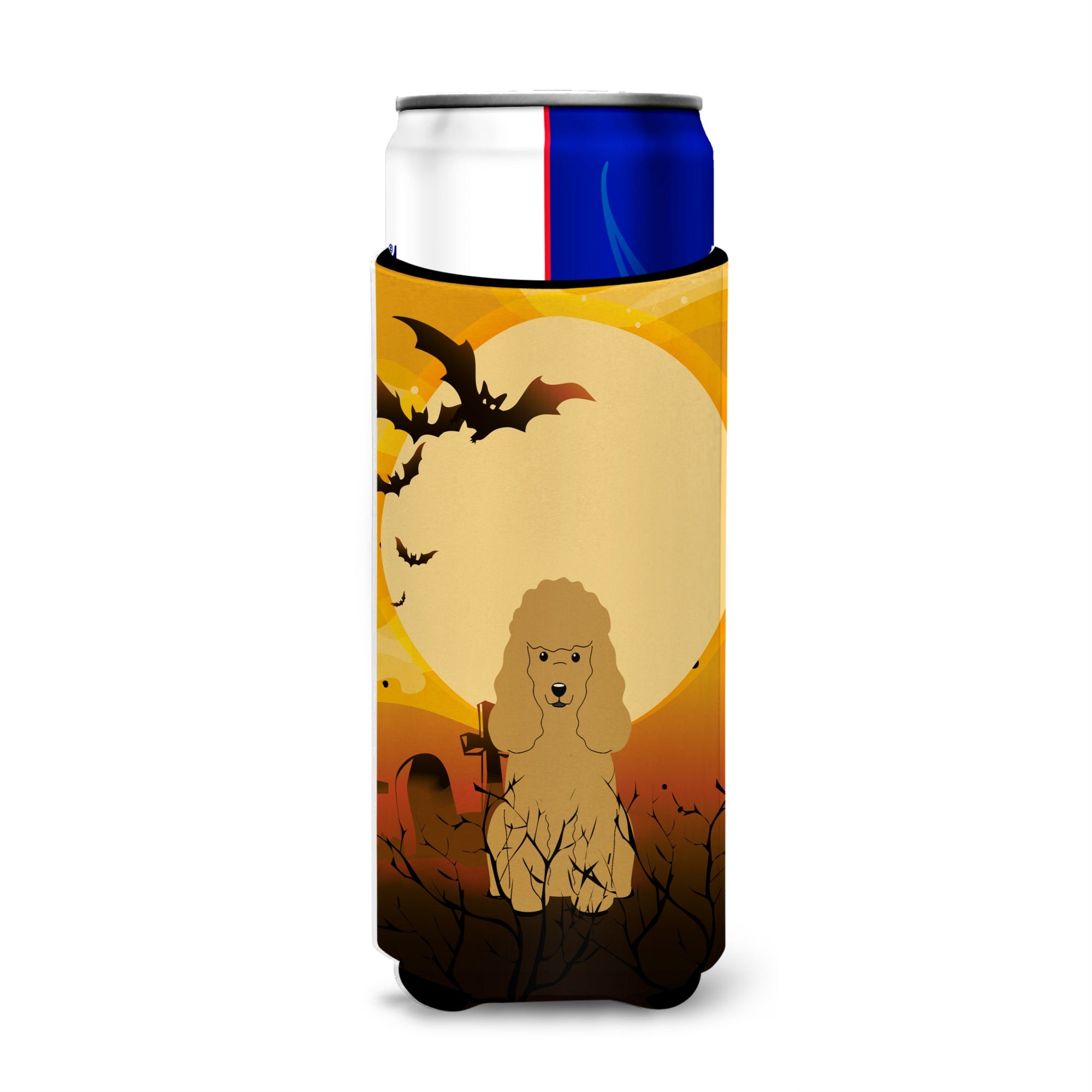 Caroline'S Treasures Bb4335Muk Halloween Poodle Tan Michelob Ultra Hugger For Slim Cans, Multicolor