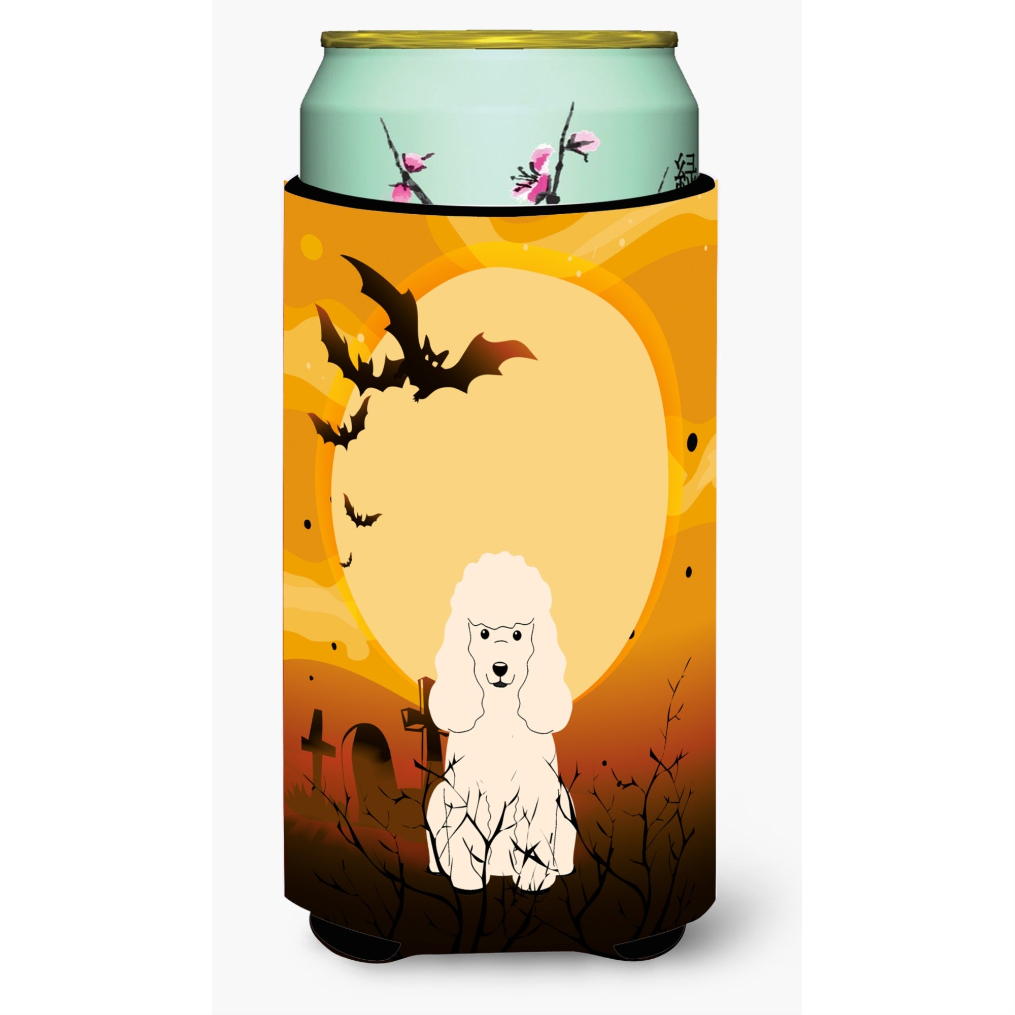 Caroline'S Treasures Halloween Poodle White Tall Boy Beverage Insulator Hugger Bb4336Tbc, Multicolor
