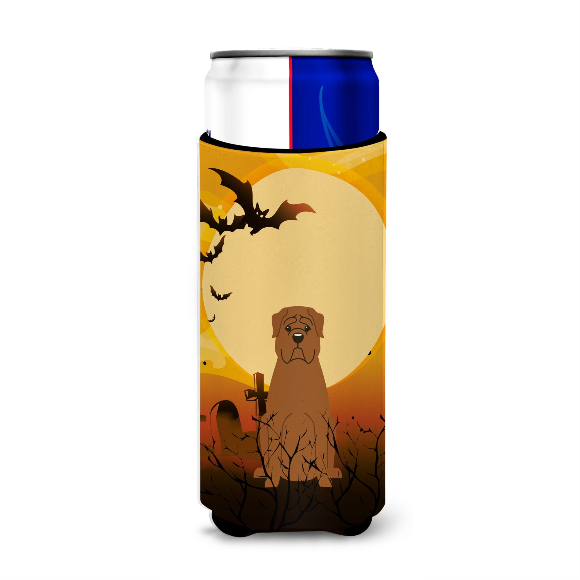 Caroline'S Treasures Bb4339Muk Halloween Dogue De Bordeaux Michelob Ultra Hugger For Slim Cans, Multicolor