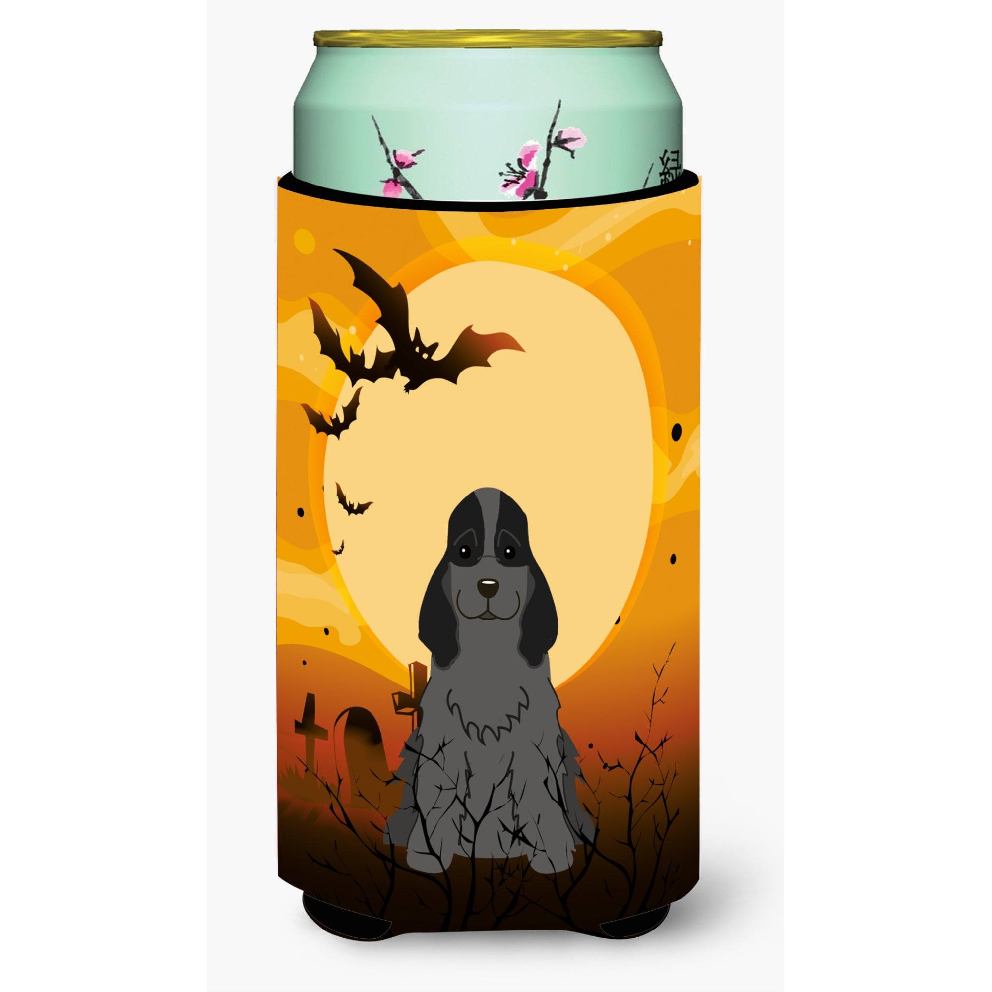 Caroline'S Treasures Halloween Cocker Spaniel Black Tall Boy Beverage Insulator Hugger Bb4358Tbc, Multicolor