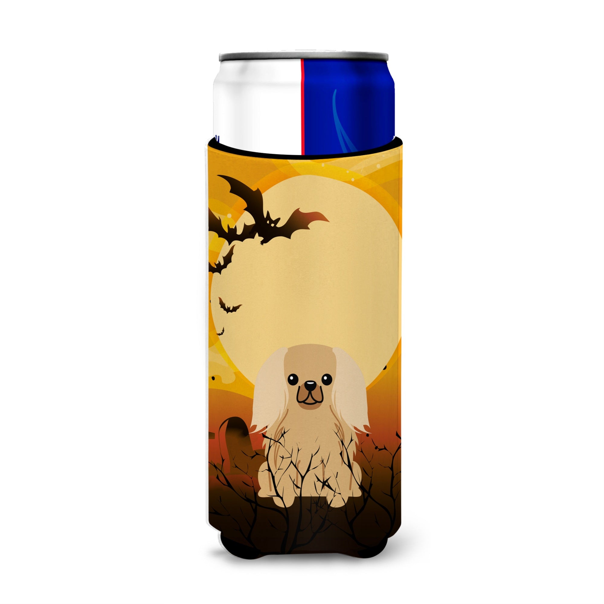 Caroline'S Treasures Bb4370Muk Halloween Pekingese Fawn Sable Michelob Ultra Hugger For Slim Cans, Multicolor