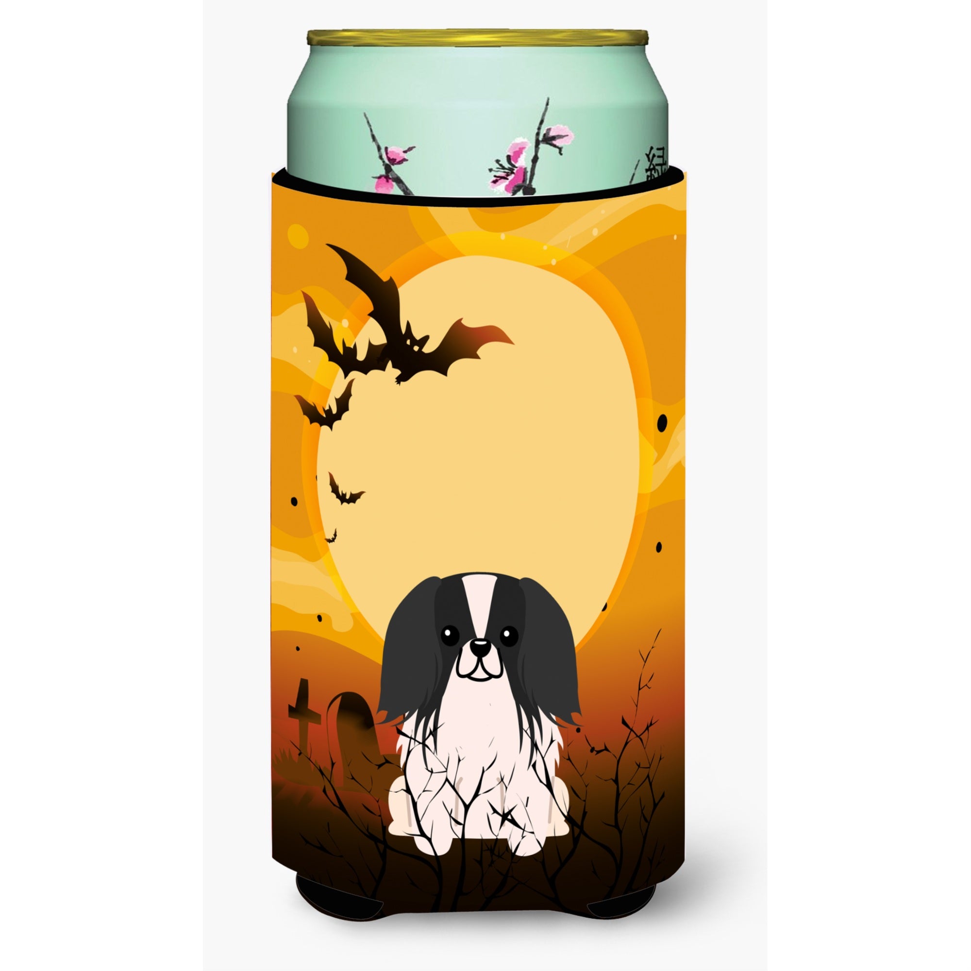 Caroline'S Treasures Halloween Pekingnese Black White Tall Boy Beverage Insulator Hugger Bb4371Tbc, Multicolor